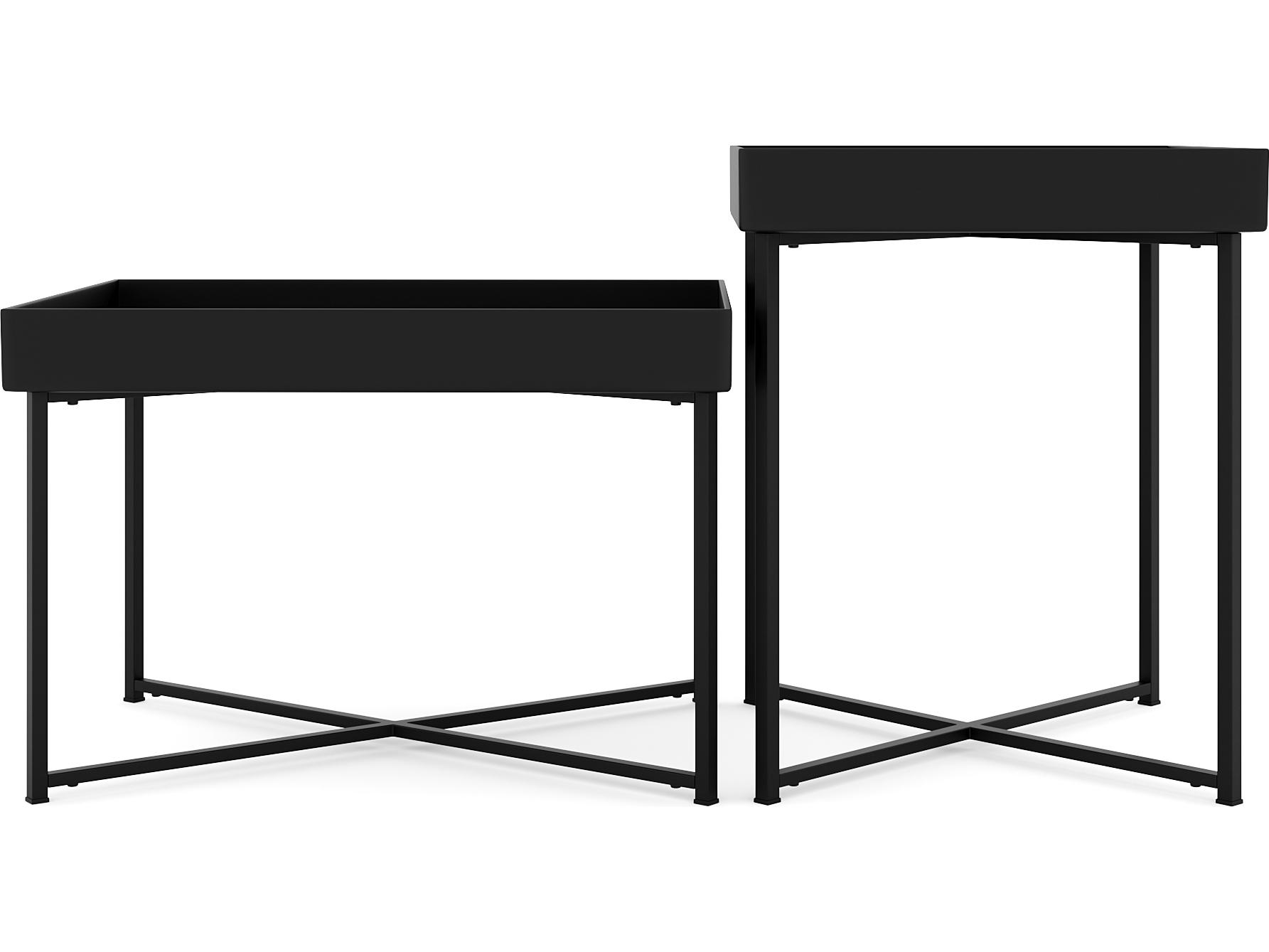 Unique Furniture Louis Rectangular Black Powder Coat Coffee Table