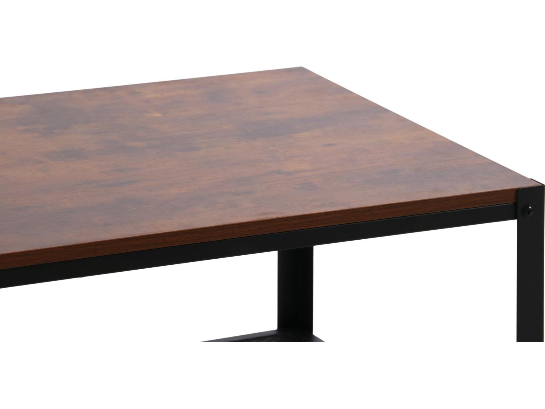 Unique Furniture Louis Rectangular Wood Black rustic Coffee Table