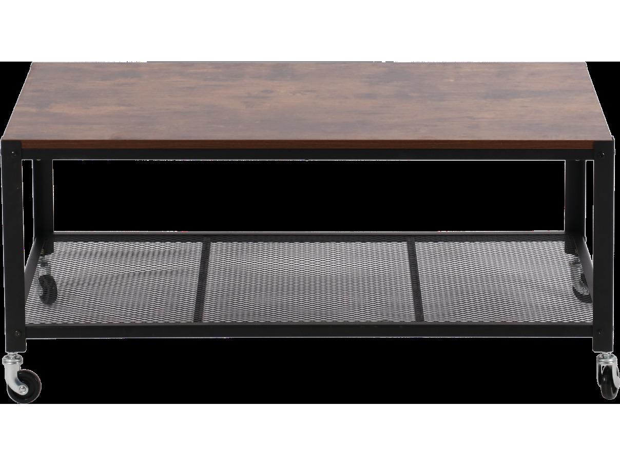 Unique Furniture Louis Rectangular Wood Black rustic Coffee Table