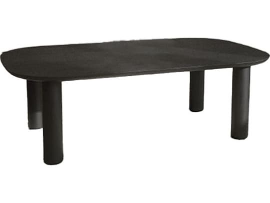 Unique Furniture Monsun Rectangular Wood Black Oak Coffee Table