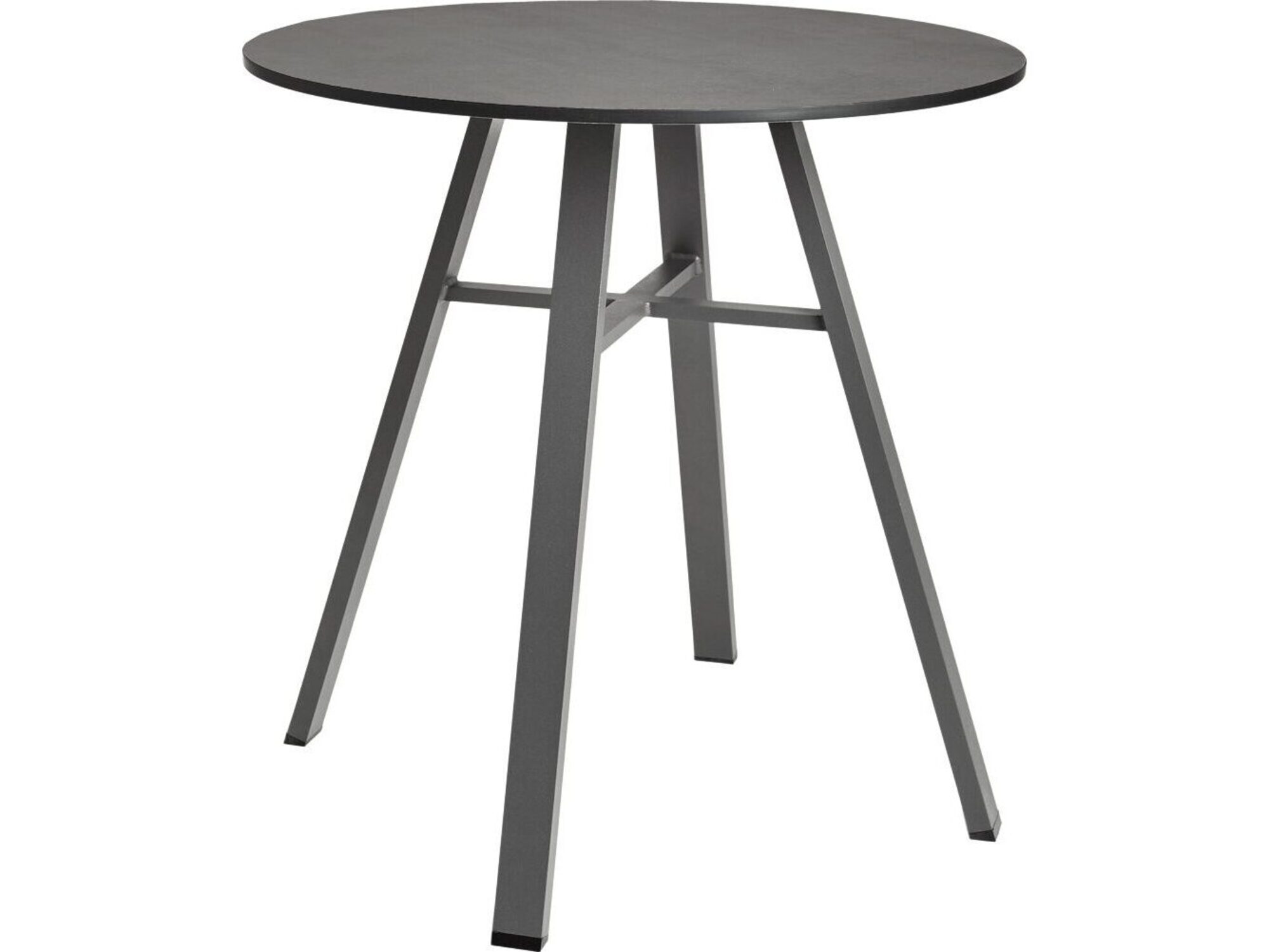 Jensen Outdoor Harmony 29" Round Bistro Table/ Slate with Dark Gray HPL