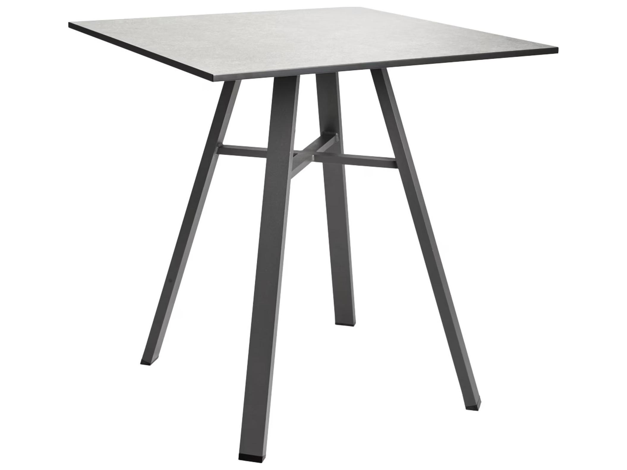 Jensen Outdoor Harmony 29" Square Bistro Table/ Slate with Light Gray HPL