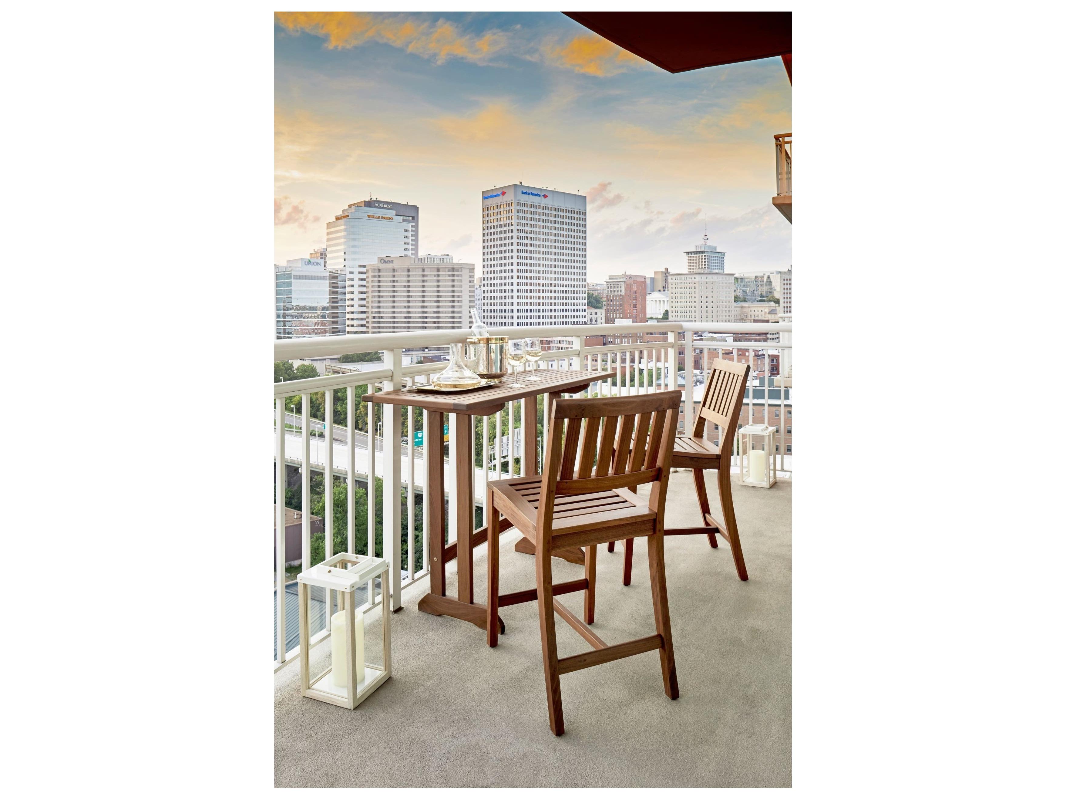 Jensen Outdoor Foundations IPE 54" x 19" Rail/Counter Height Dining Table