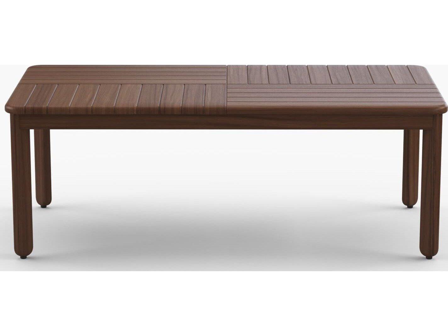 Jensen Outdoor Foundations IPE Mosaic 50" x 25" Rectangular Coffee Table