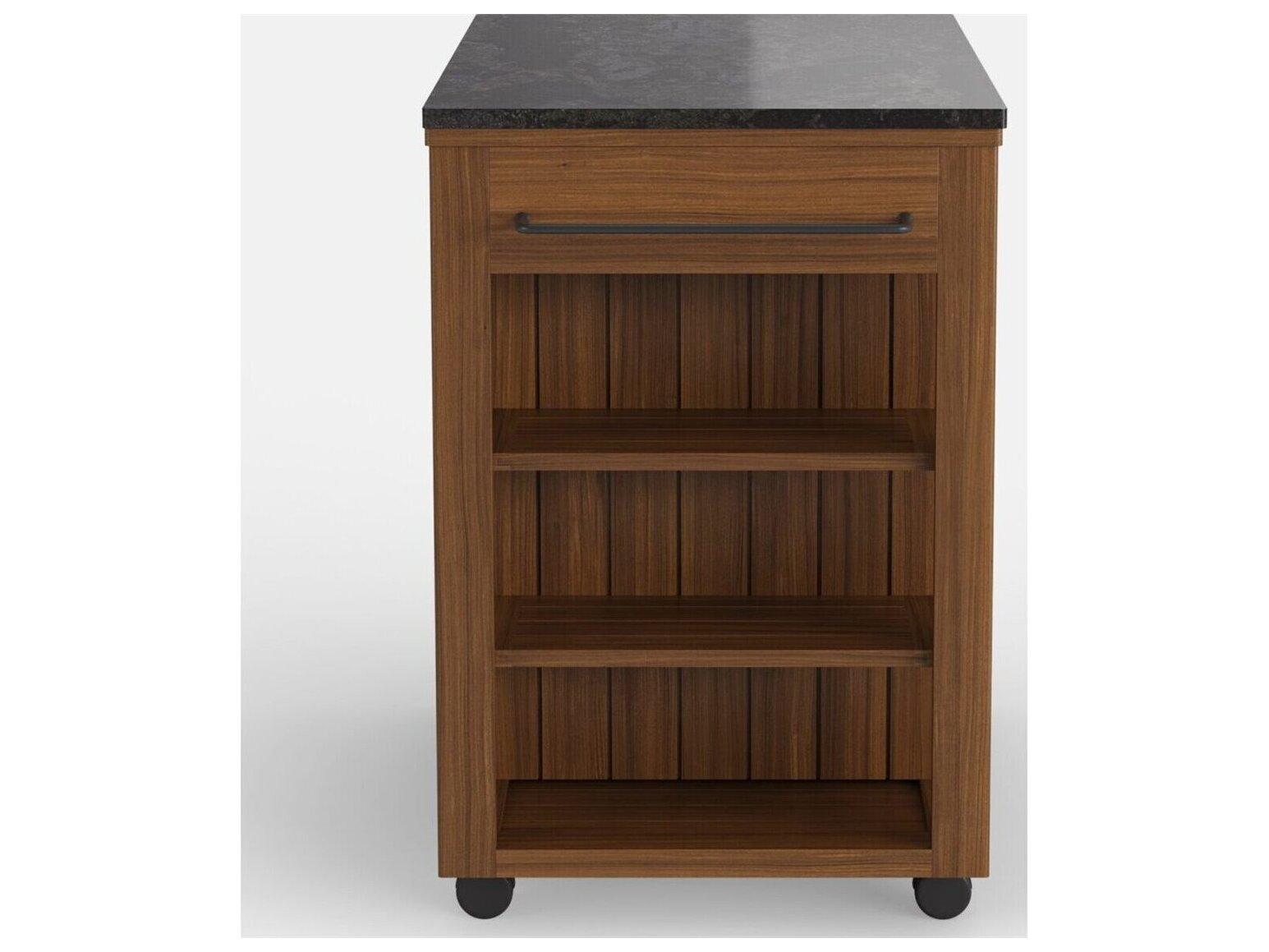 Jensen Outdoor Foundations IPE Sage Serving Buffet with Quartz Top/ Shadow