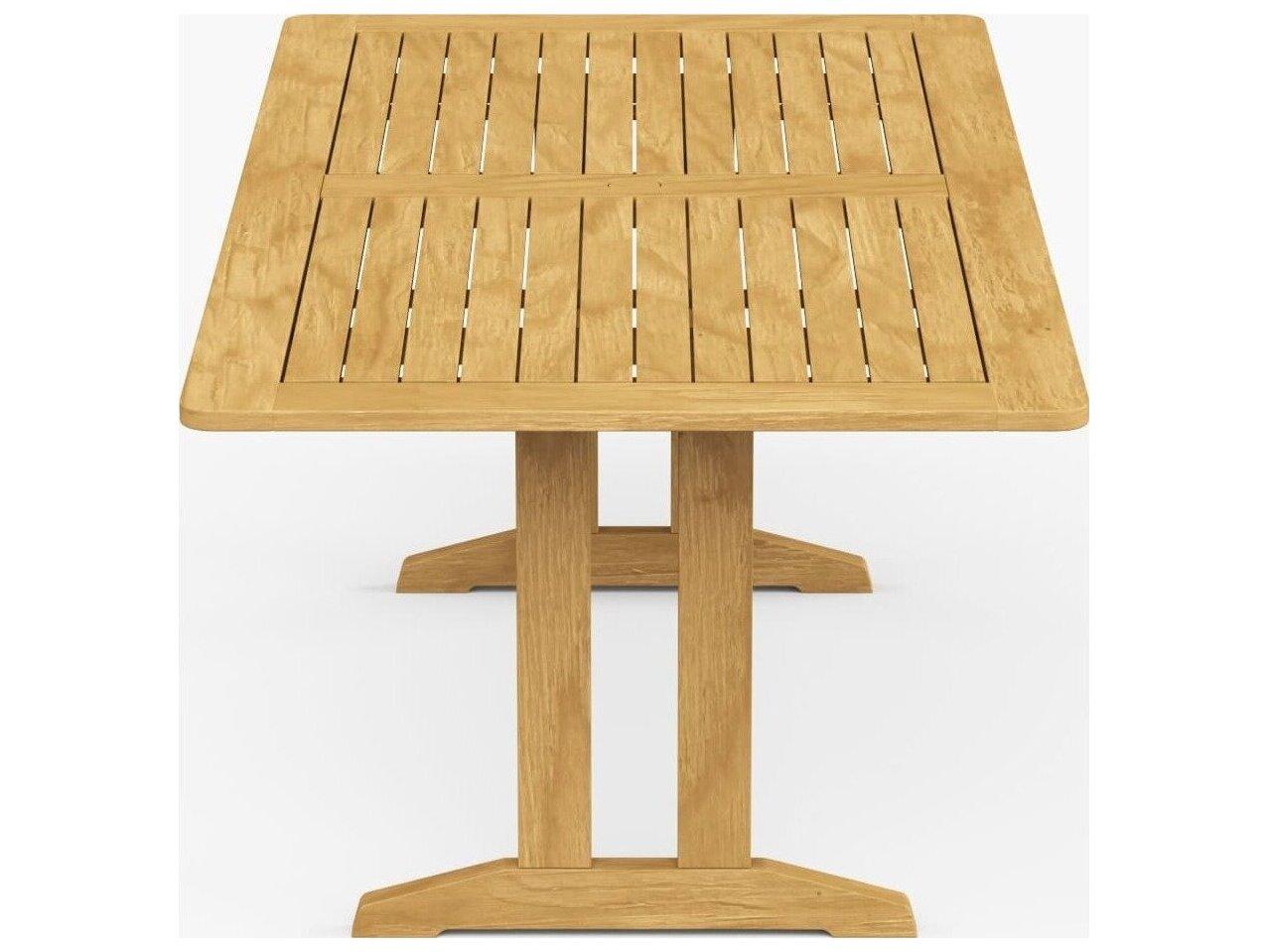 Jensen Outdoor Foundations Teak 74" x 38" Rectangular Dining Table