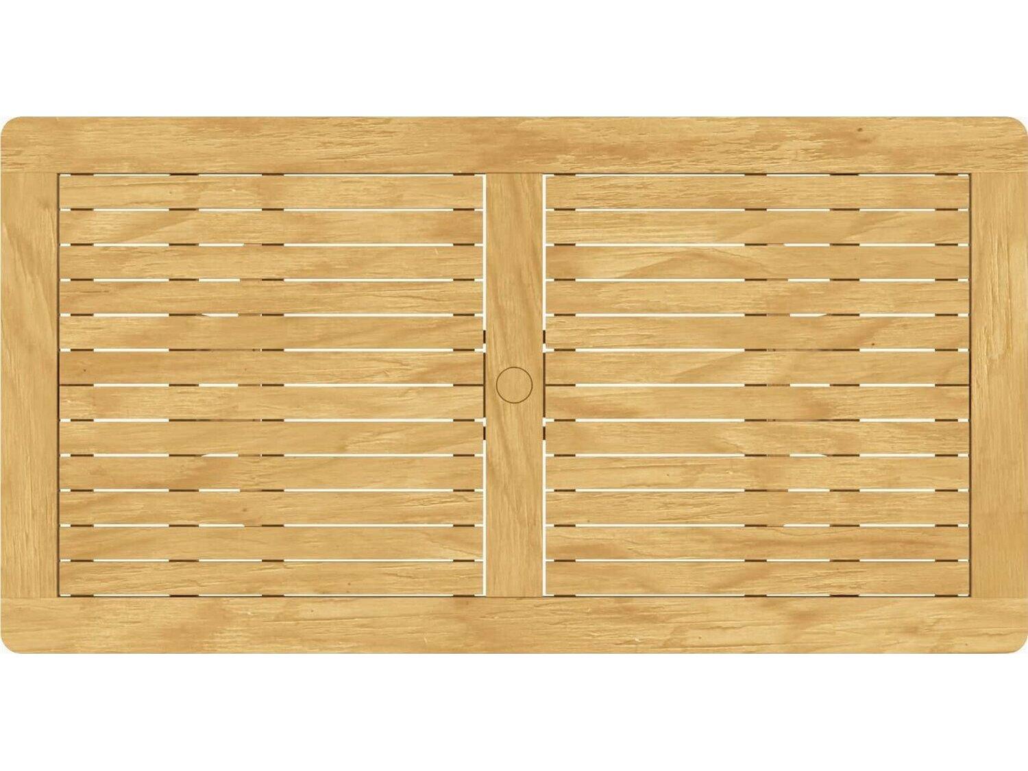 Jensen Outdoor Foundations Teak 74" x 38" Rectangular Dining Table