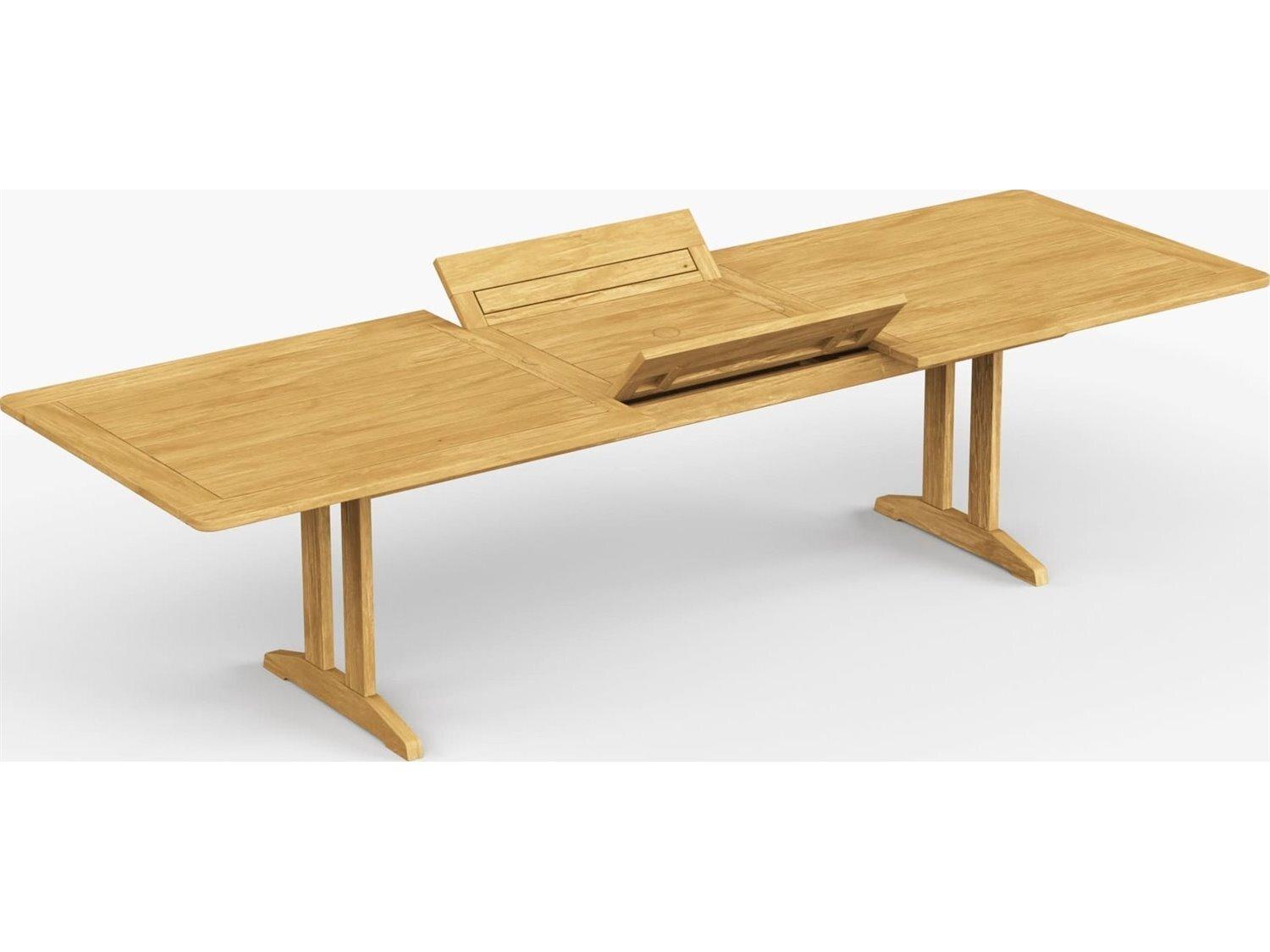 Jensen Outdoor Foundations Teak 74"-103" x 38" Extending Dining Table