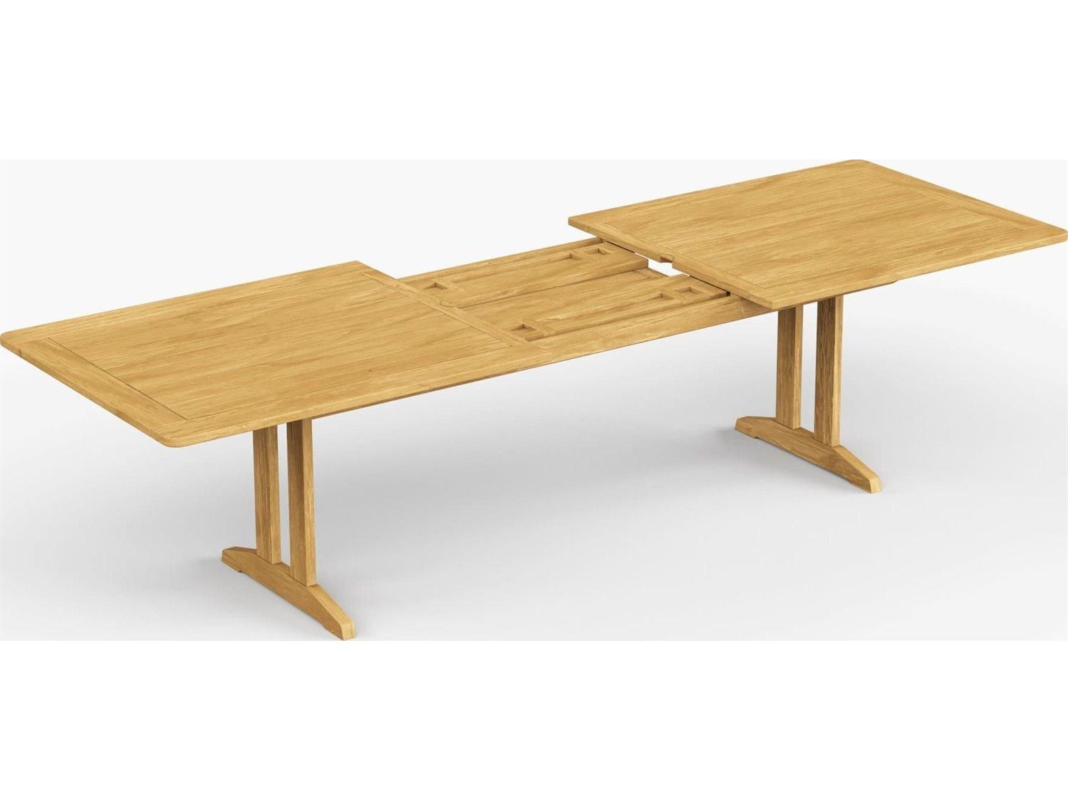 Jensen Outdoor Foundations Teak 74"-103" x 38" Extending Dining Table