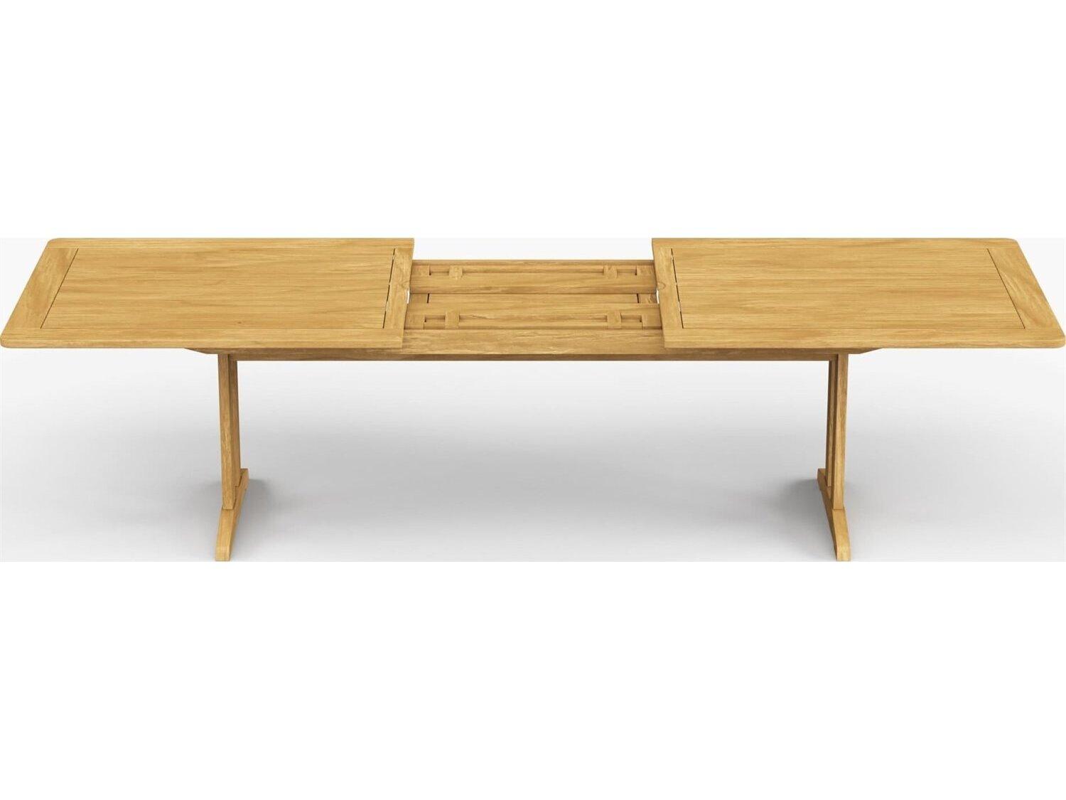 Jensen Outdoor Foundations Teak 74"-103" x 38" Extending Dining Table