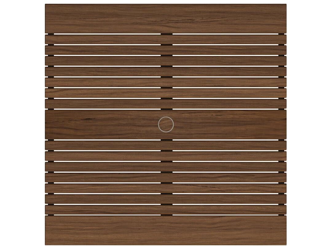 Jensen Outdoor Foundations Aluminum Mesa 40" Square Dining Table with LPE Top/ Slate