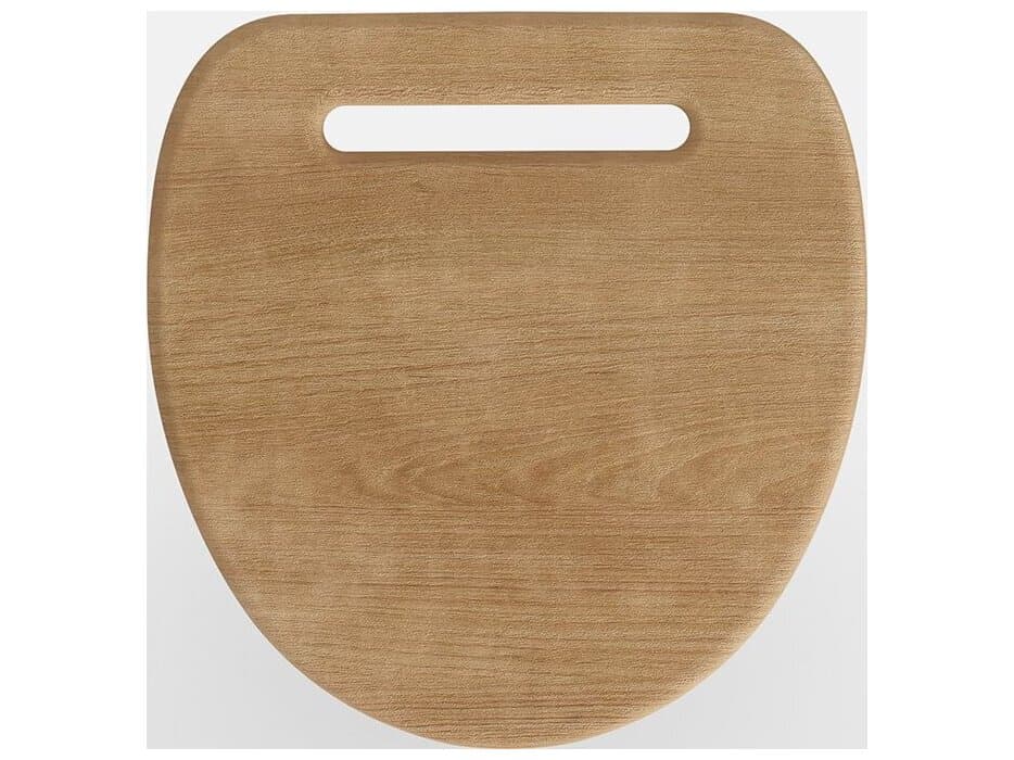 Jensen Outdoor Foundations Arc 16" Side Table with Teak Top/ Slate