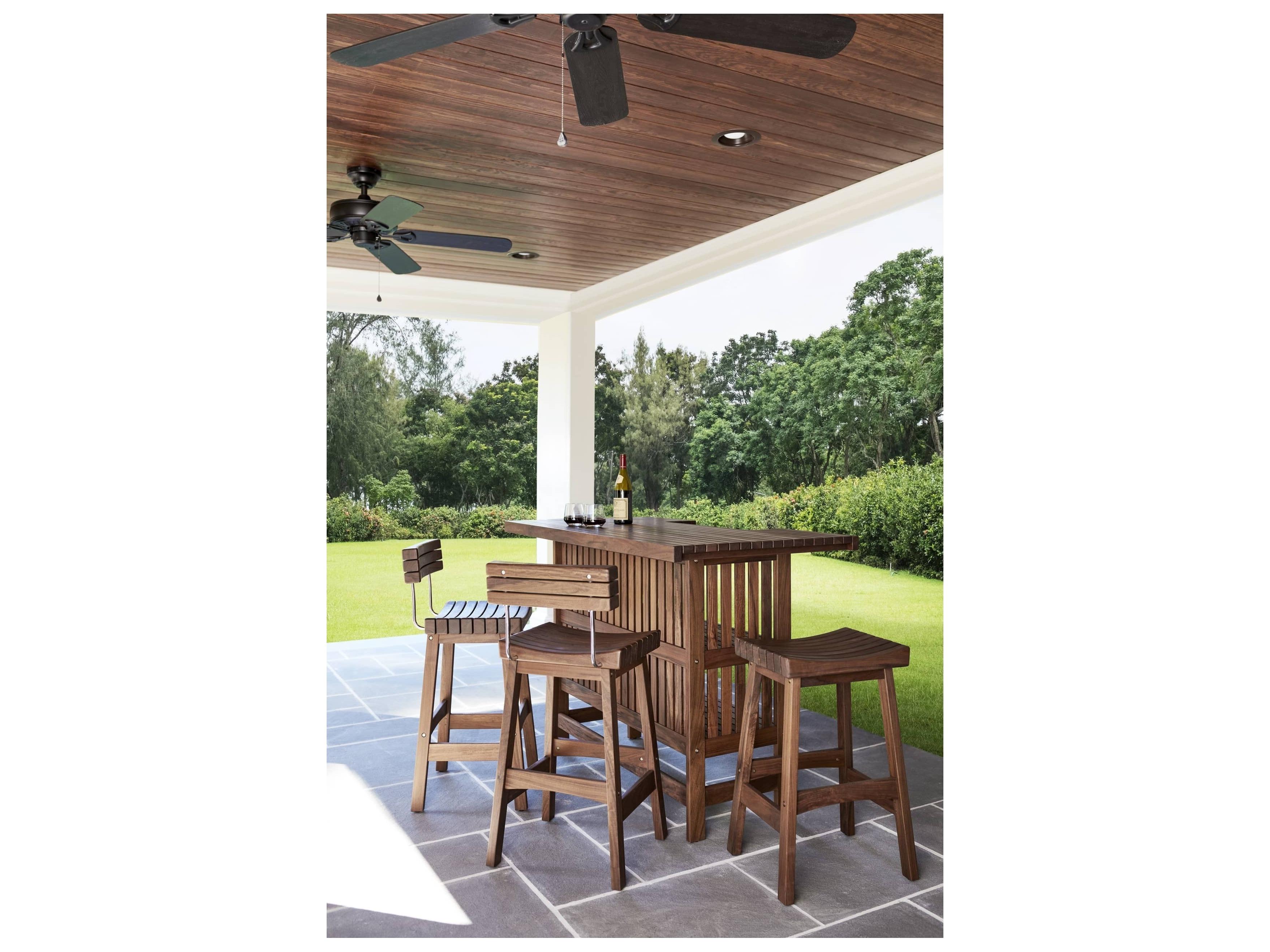 Jensen Outdoor Heritage Sunset Bar Stool with Back