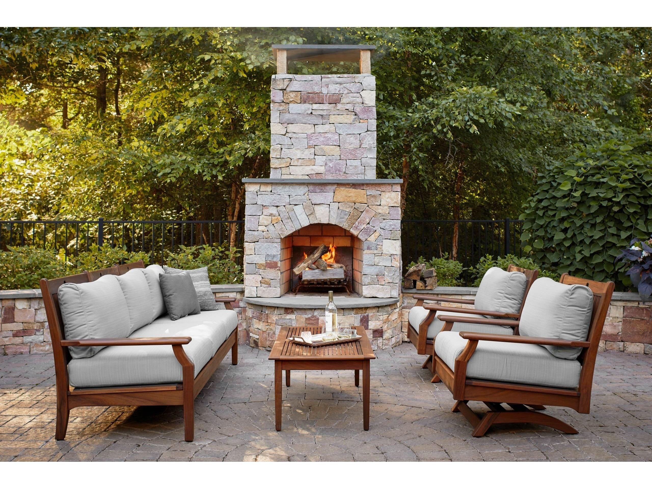 Jensen Outdoor Opal Swivel Rocker with Hi Back Cushions