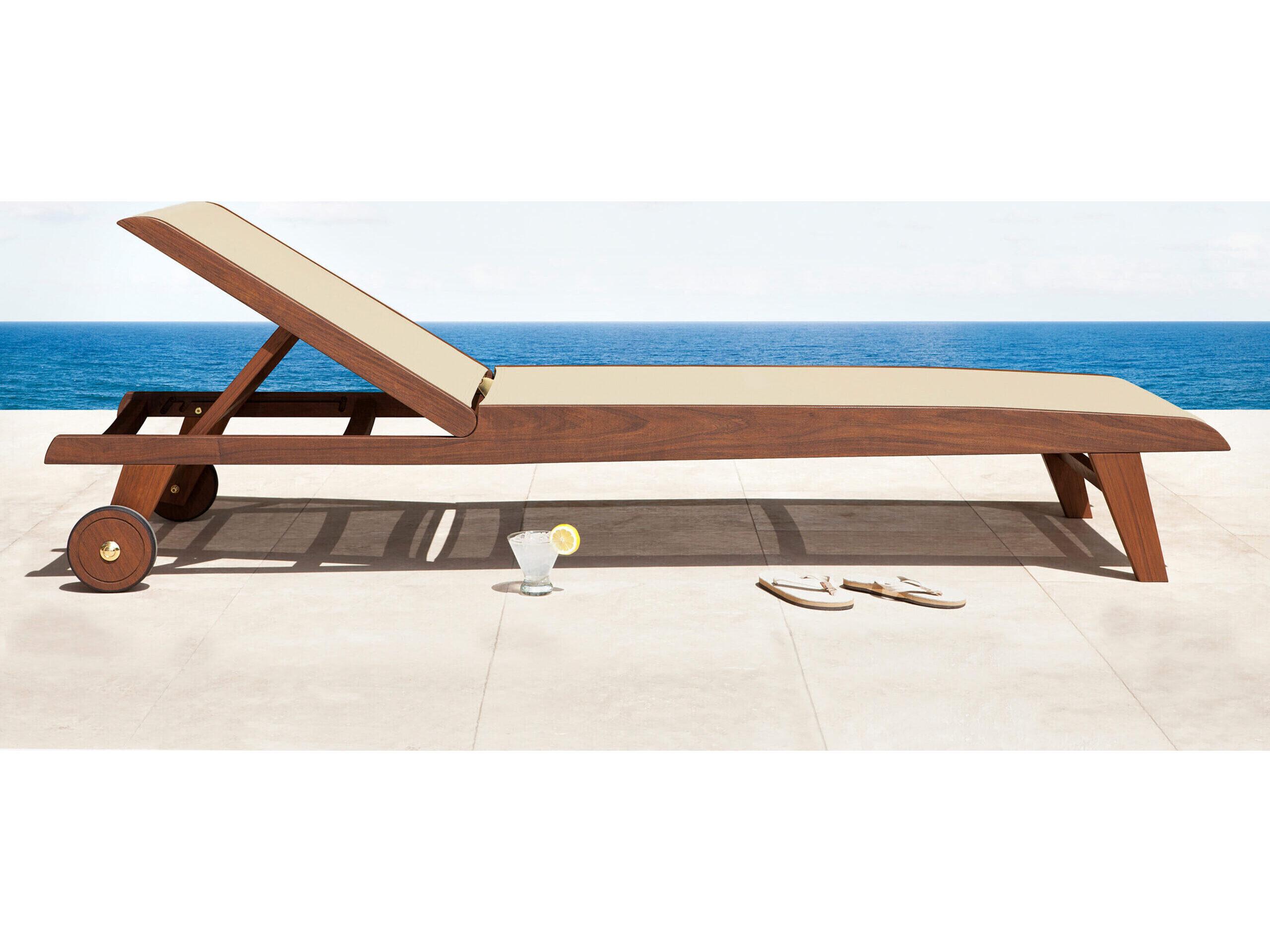 Jensen Outdoor Topaz Sling Chaise/ Beige