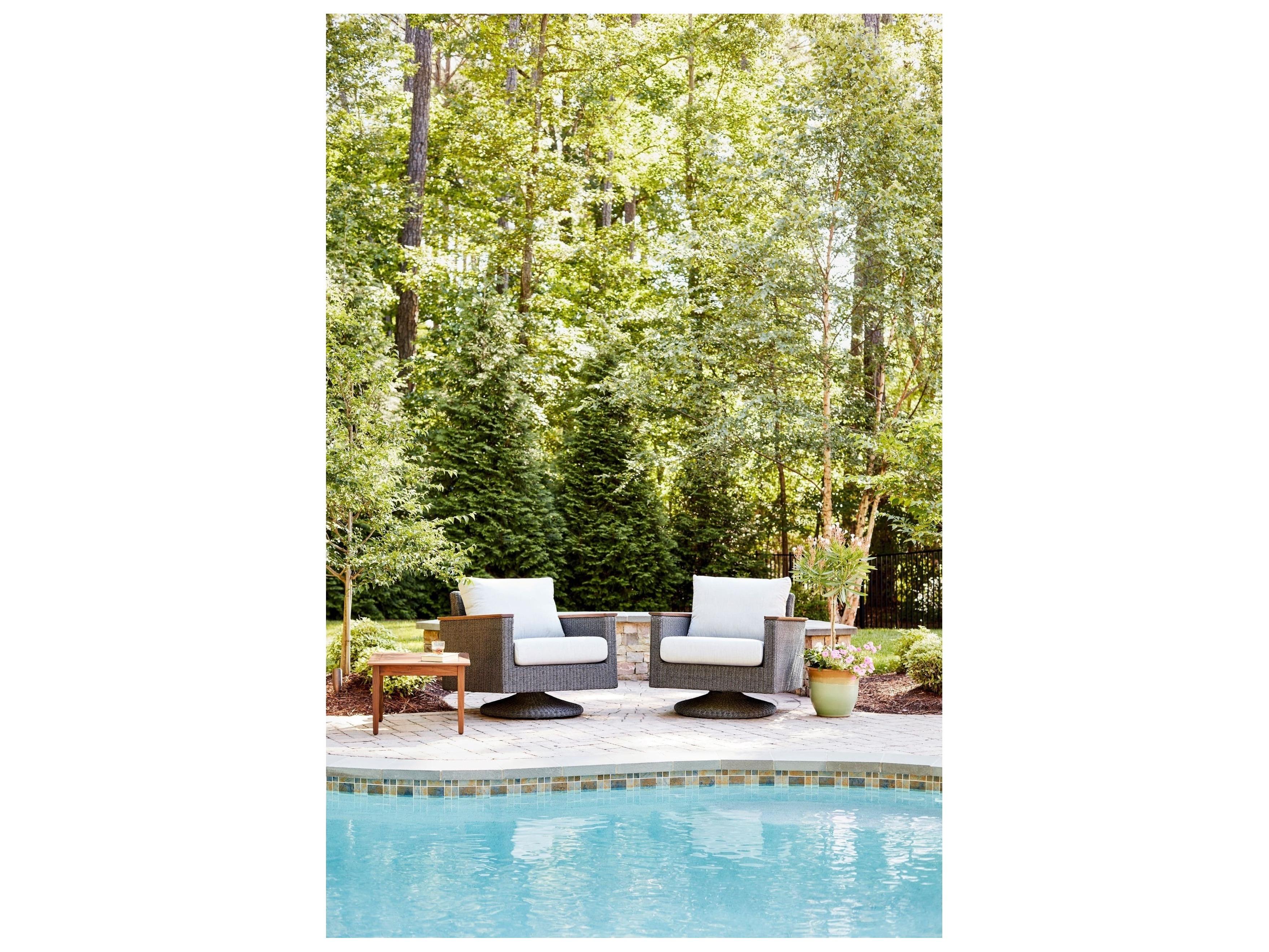 Jensen Coral Swivel Rocker/Gray Set Replacement Cushions