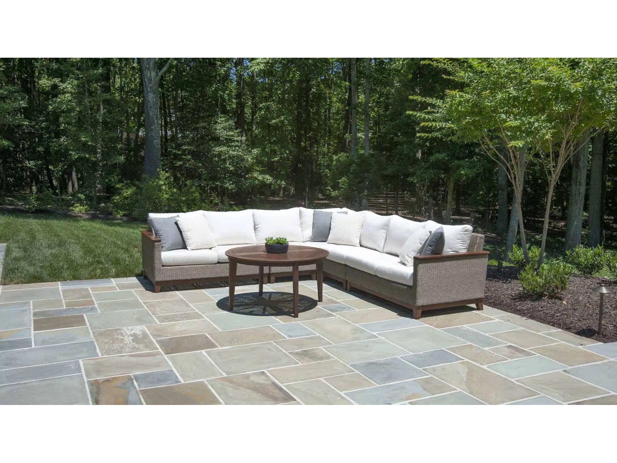 Jensen Outdoor Coral Sectional Extension Seat /Natural