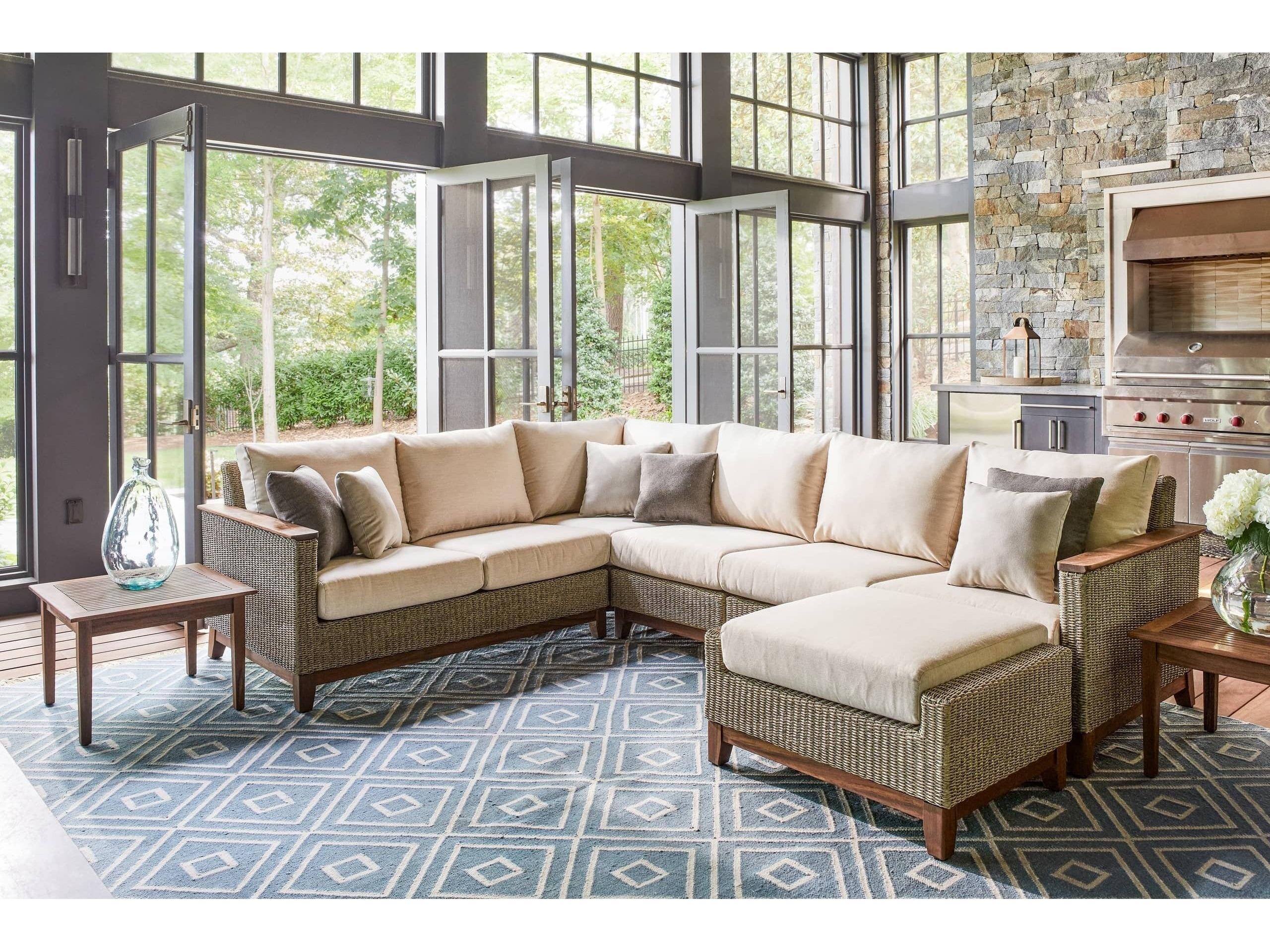 Jensen Coral Sectional Corner/Natural Set Replacement Cushions