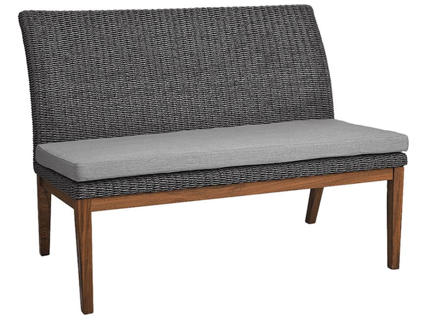 Jensen Coral 46" Bench without Arms/Gray Replacement Cushions