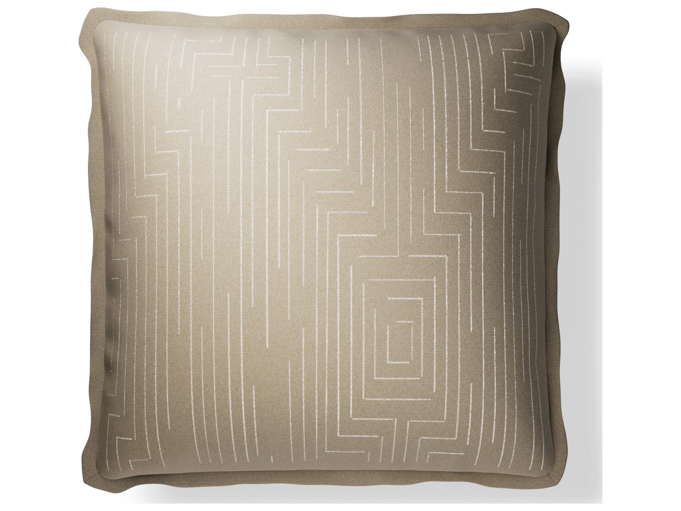 Jensen Outdoor Performance Plume Embroidery 20" x 20" Maze - Desert/Ivory