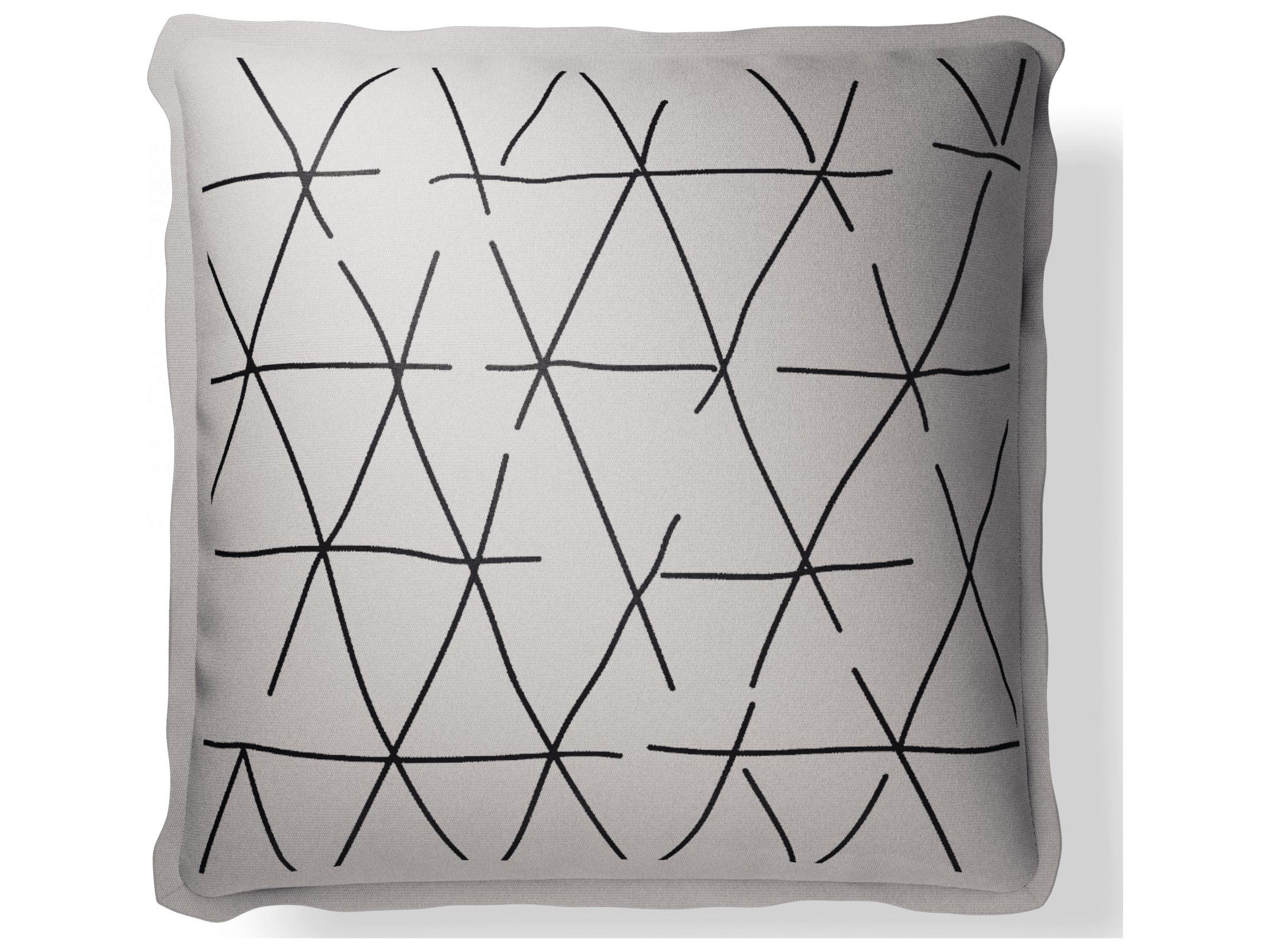 Jensen Outdoor Performance Plume Embroidery 20" x 20" Scratch - Ivory/Charcoal