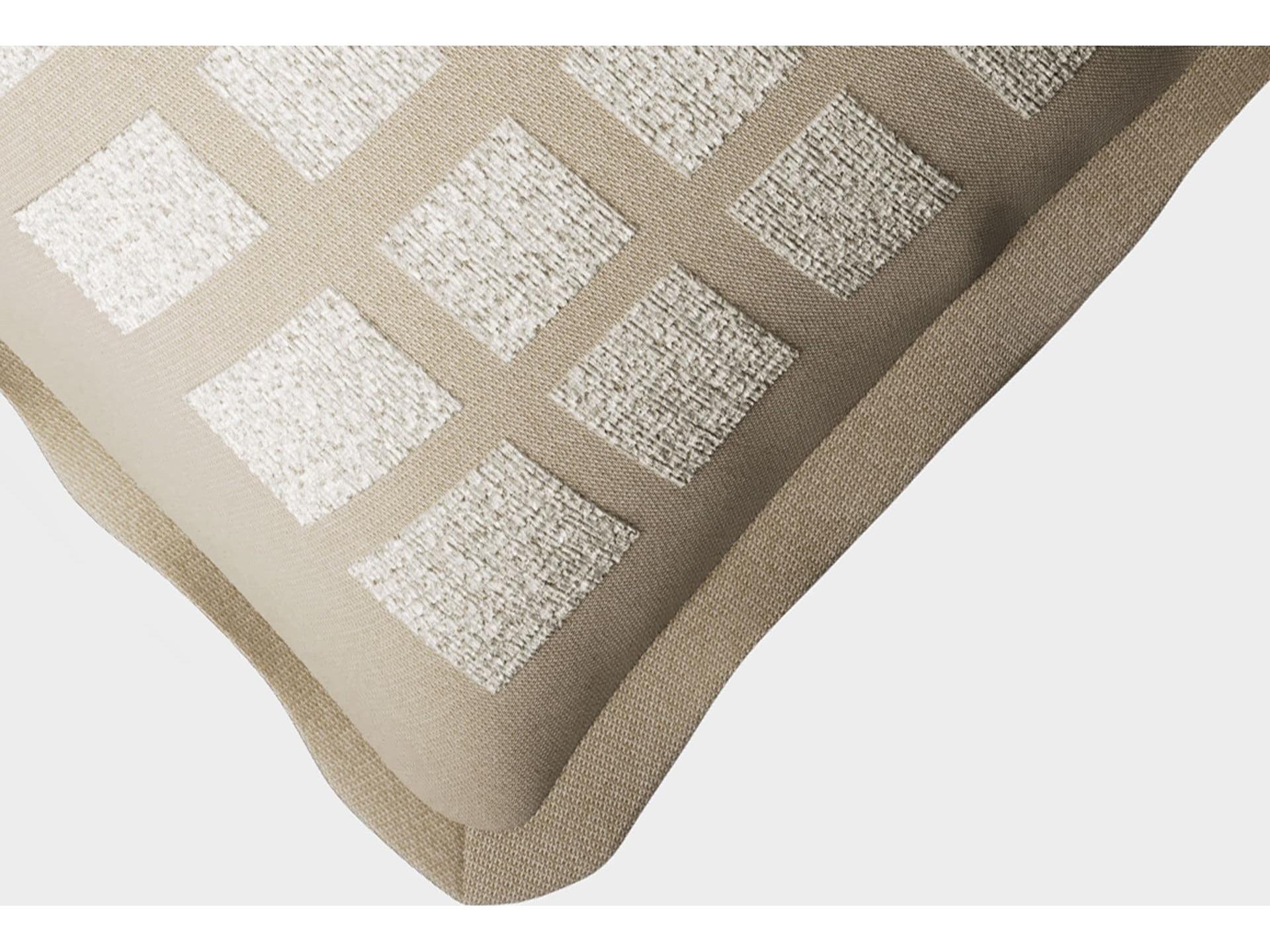 Jensen Outdoor Performance Plume Embroidery 20" x 20" Shadow Block - Desert/Ivory