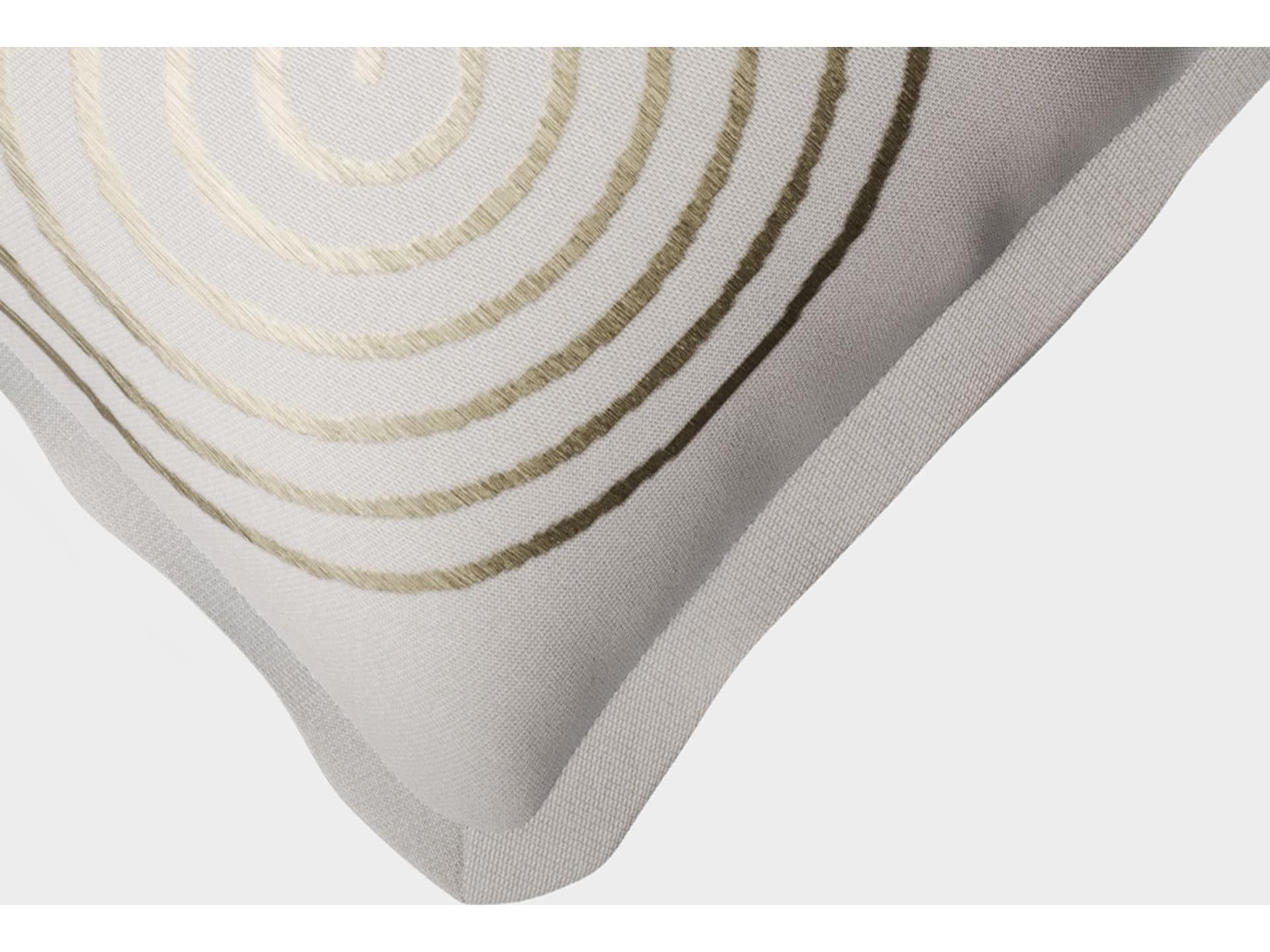 Jensen Outdoor Performance Plume Embroidery 14" x 22" Spiral - Ivory/Gold