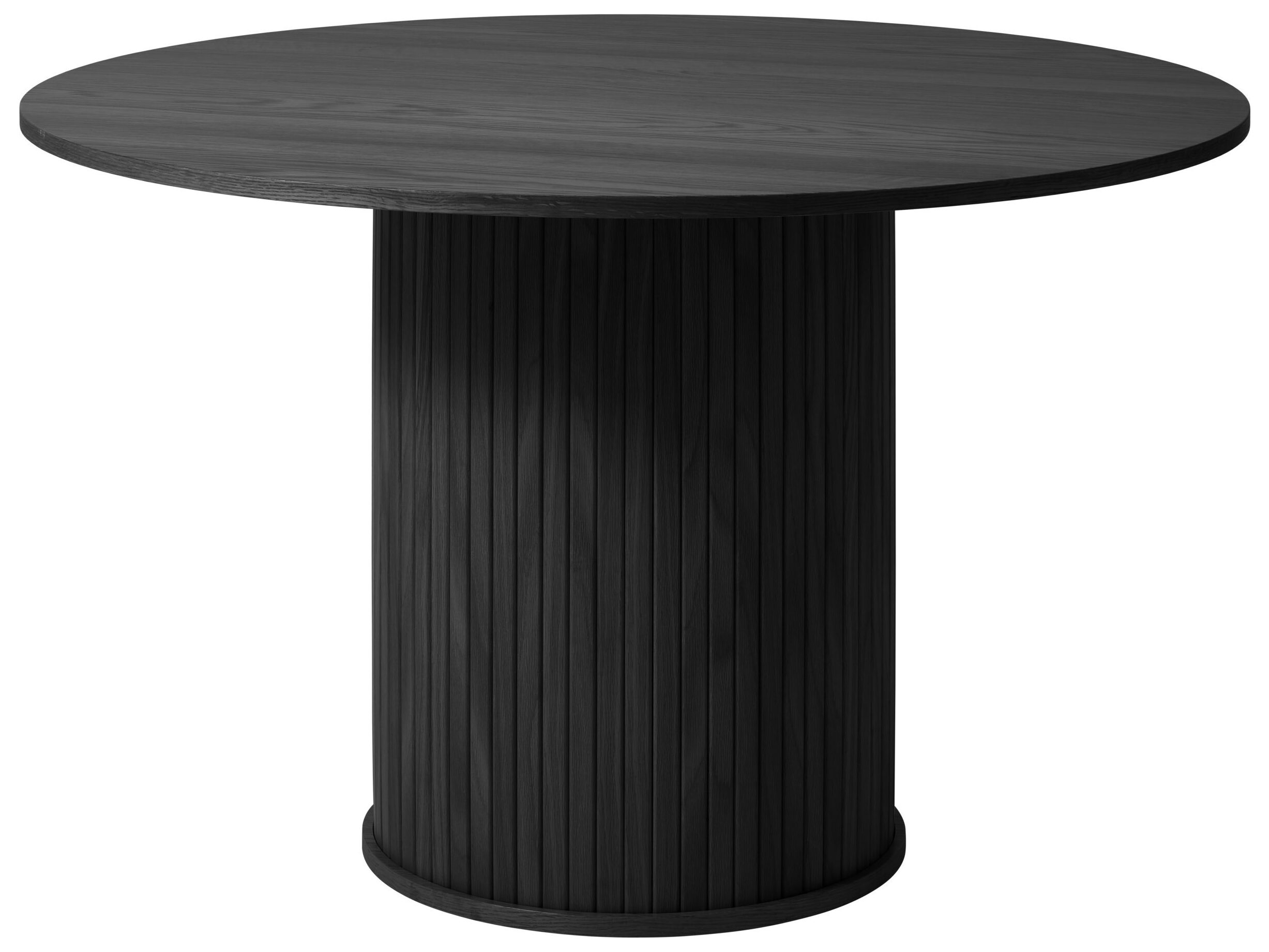 Unique Furniture Nola Round Wood Black Oak Dining Table