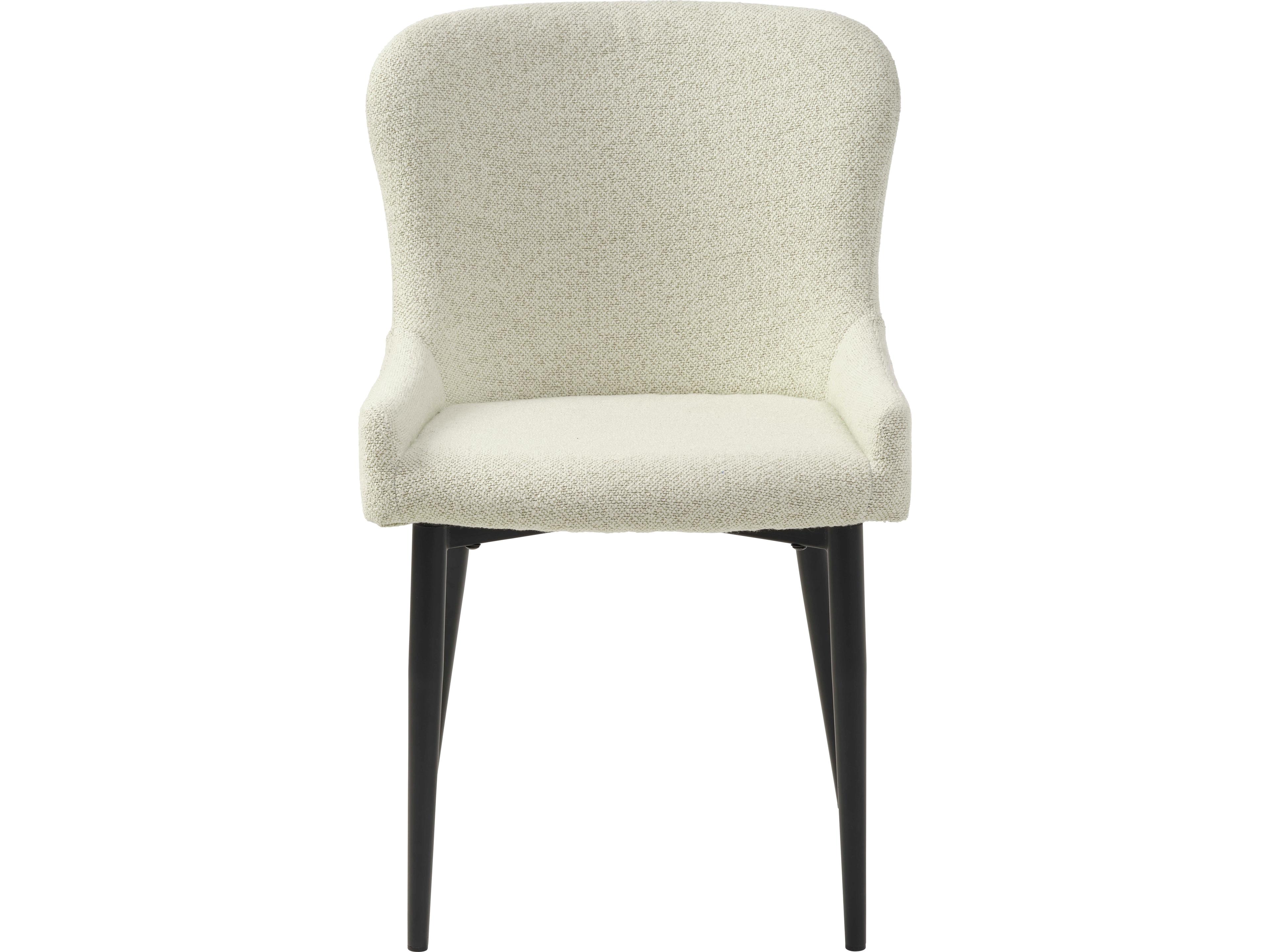 Unique Furniture Chairs White Upholstered Armless Dining Chair Set of 2