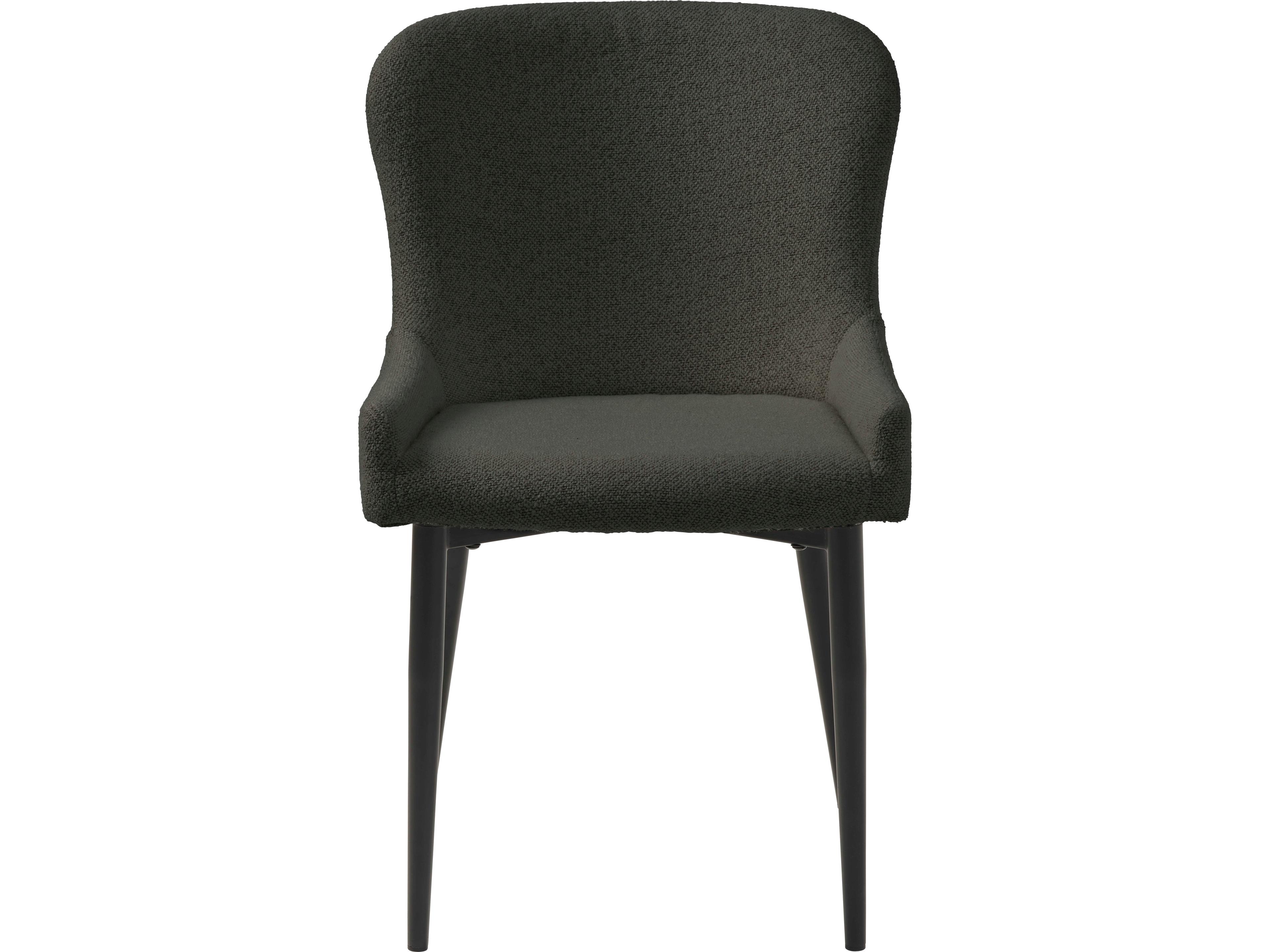 Unique Furniture Chairs Gray Upholstered Armless Dining Chair Set of 2