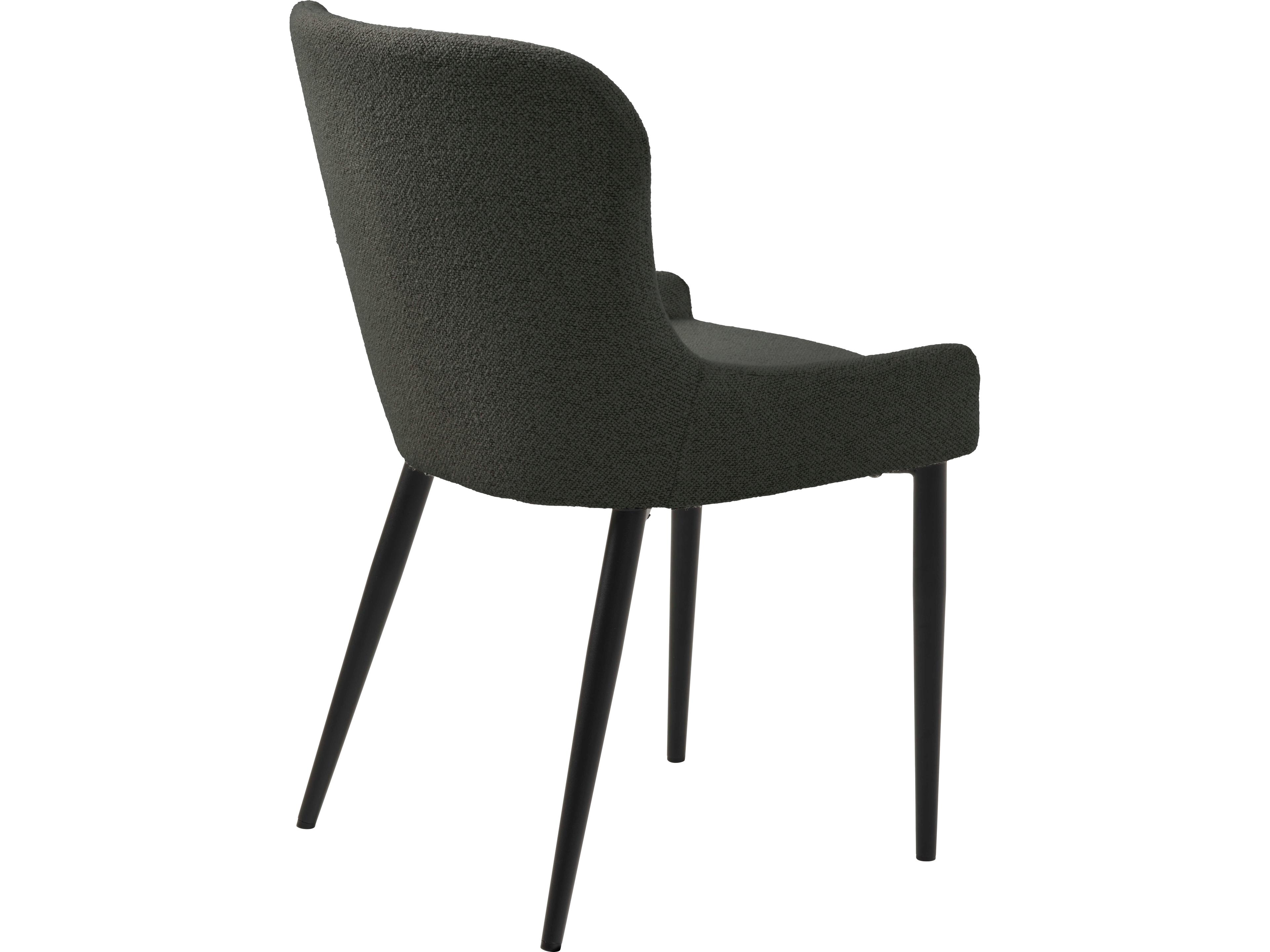 Unique Furniture Chairs Gray Upholstered Armless Dining Chair Set of 2