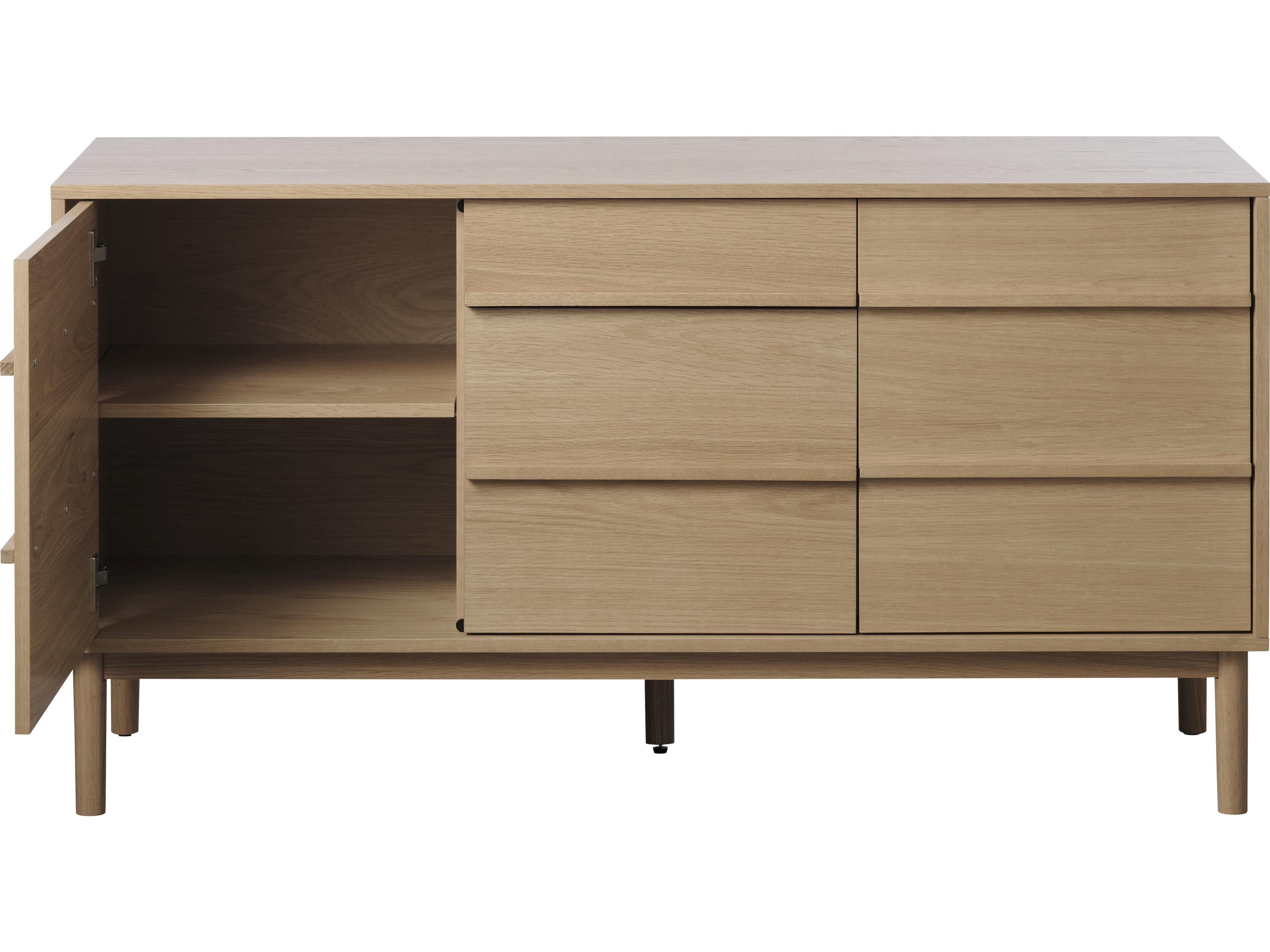 Unique Furniture Ponza 55" Oak Wood Sideboard