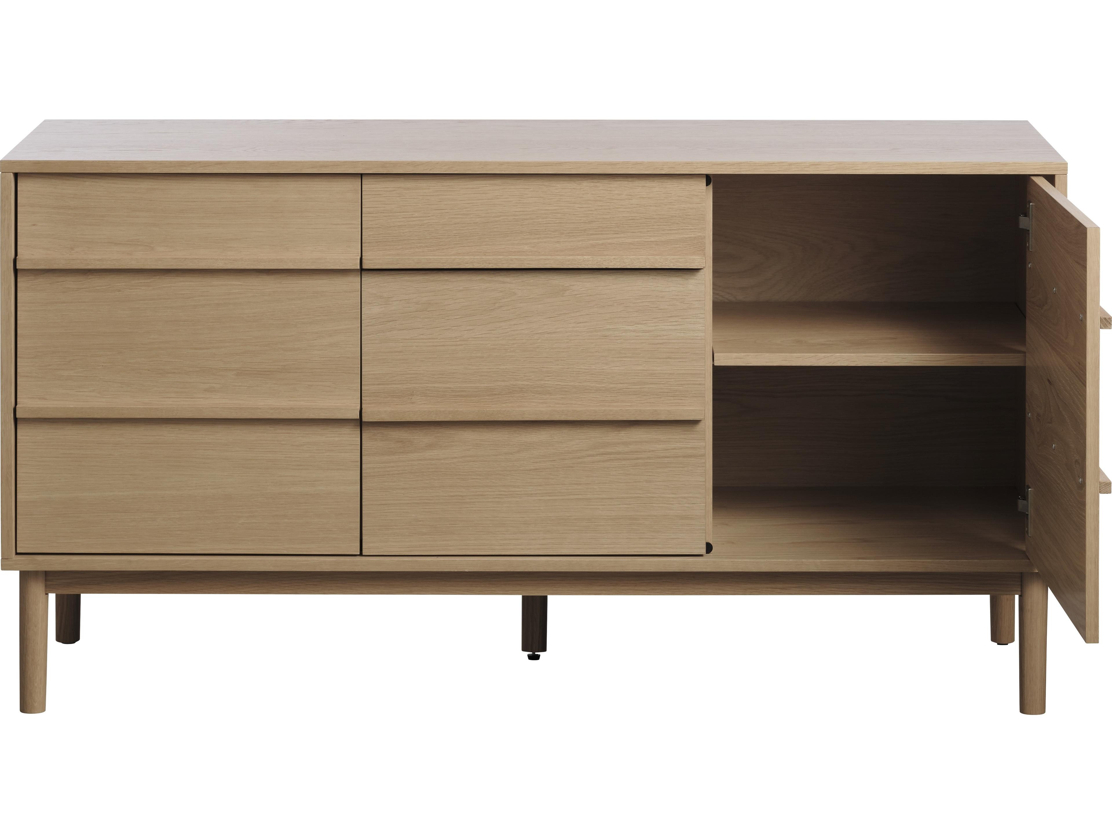 Unique Furniture Ponza 55" Oak Wood Sideboard