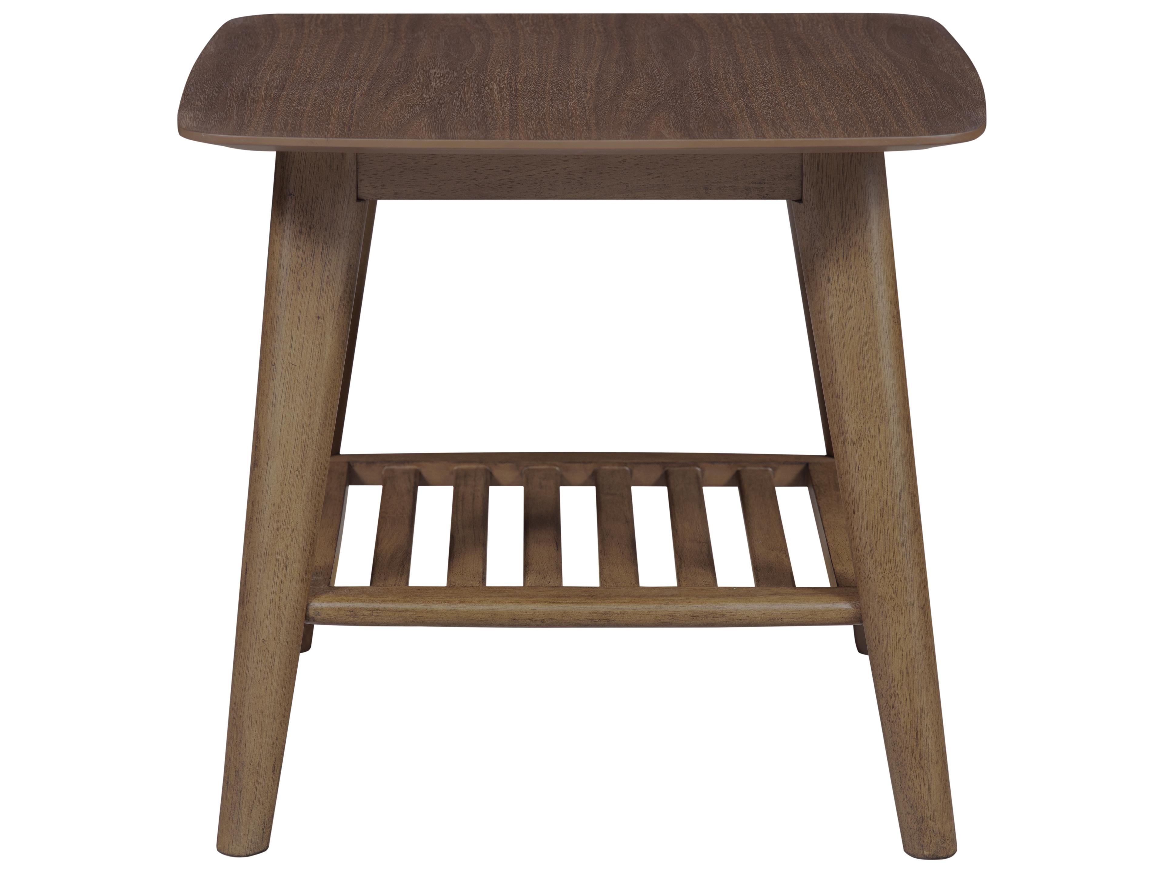 Unique Furniture Sedona Square Wood Walnut End Table