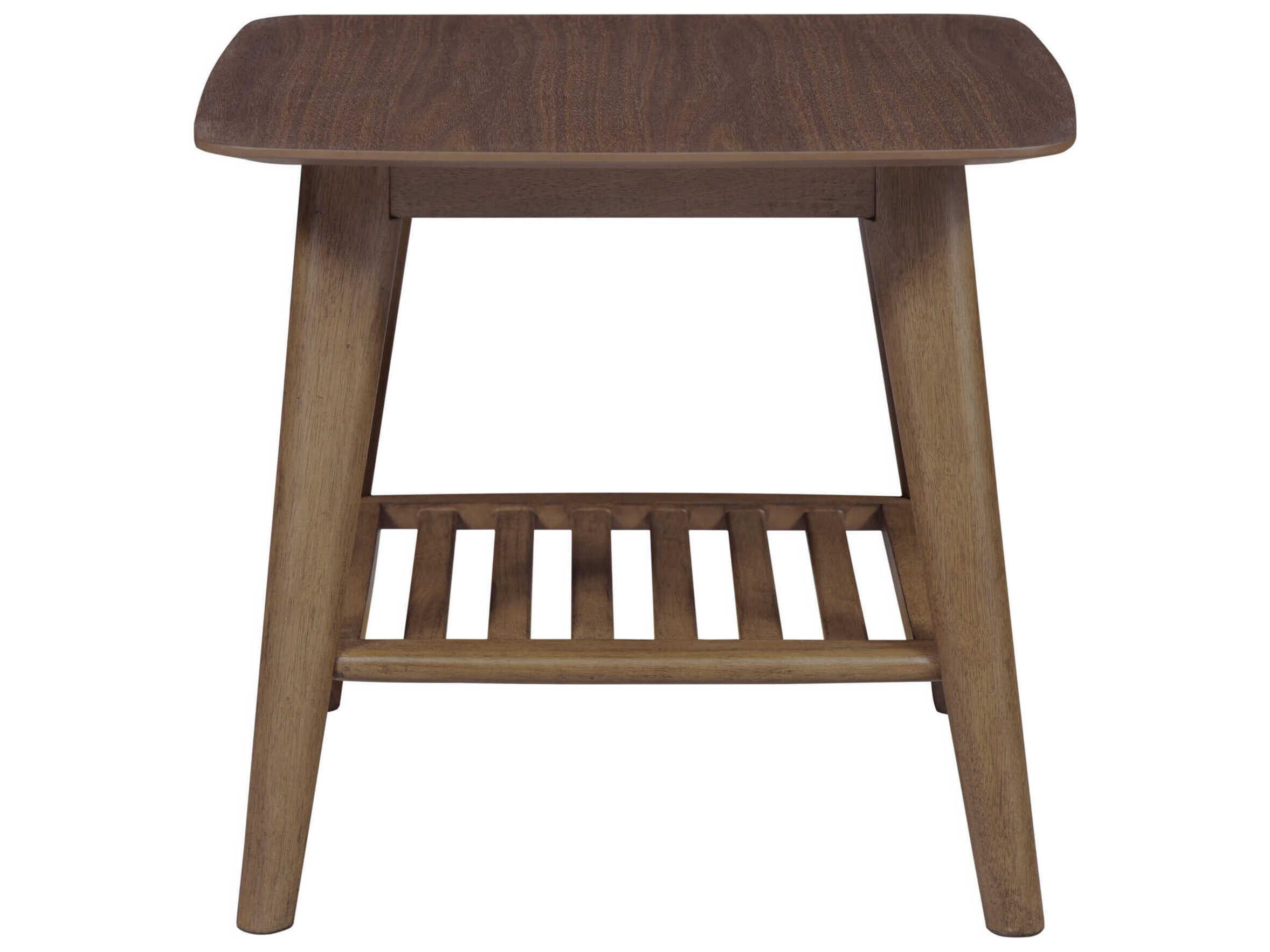 Unique Furniture Sedona Square Wood Walnut End Table