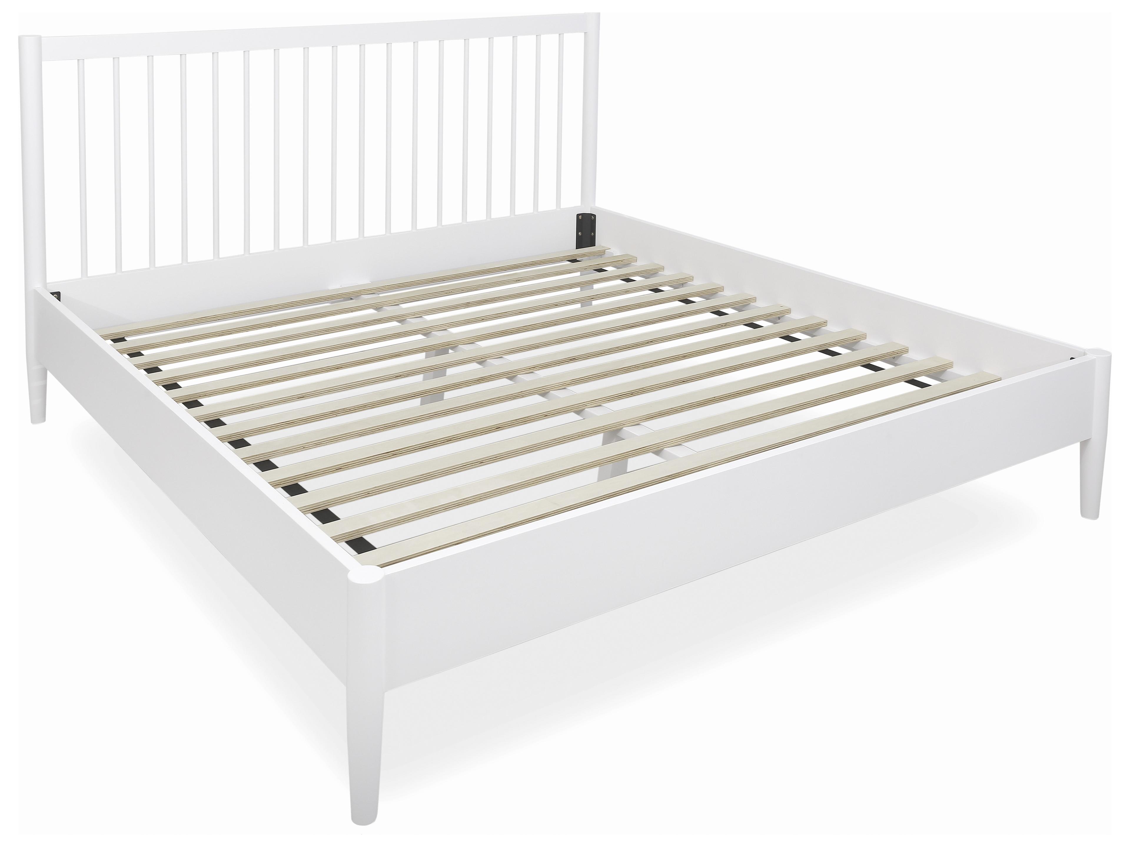 Unique Furniture Sedona White Rubberwood Wood King Platform Bed