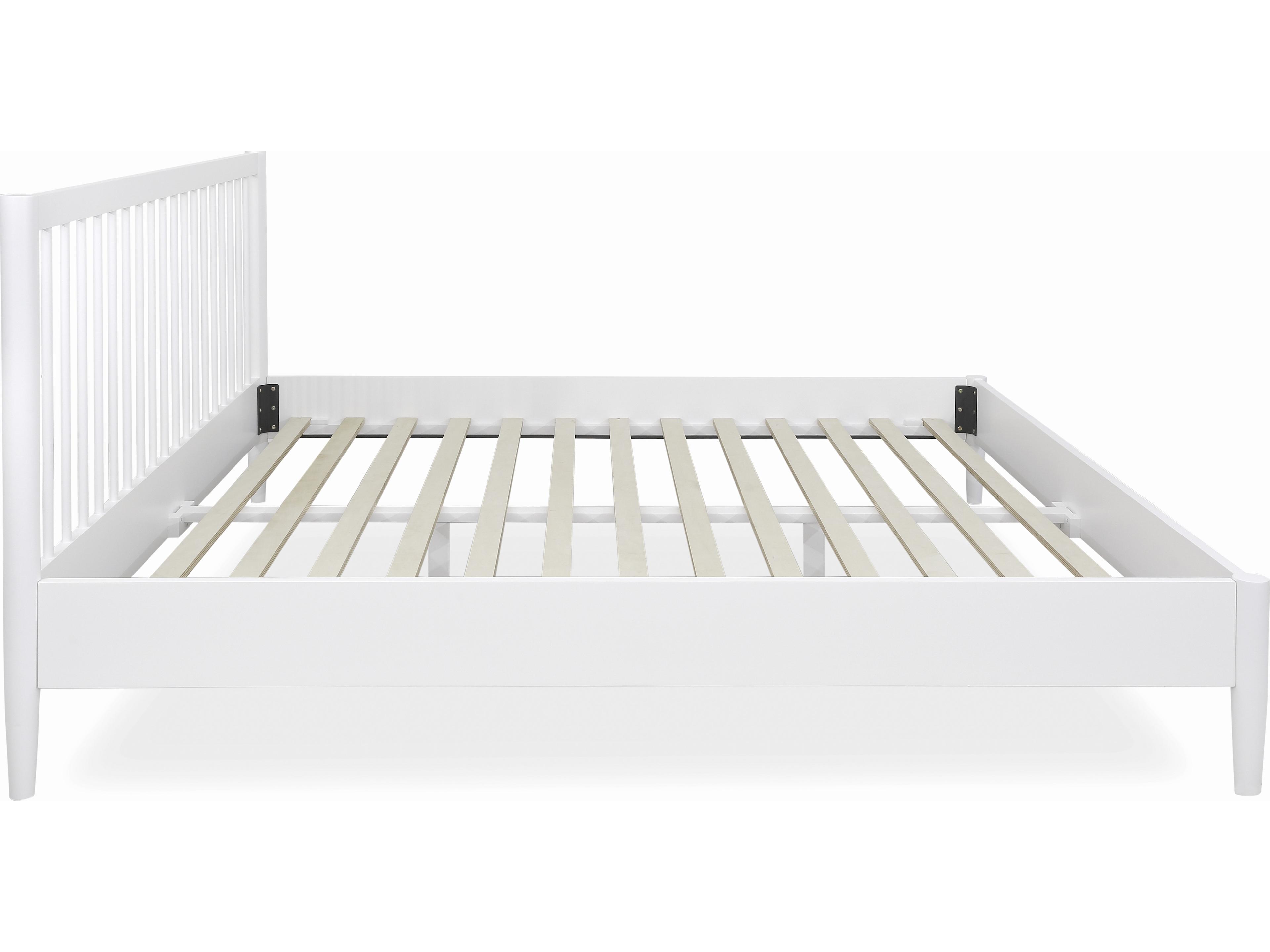 Unique Furniture Sedona White Rubberwood Wood King Platform Bed