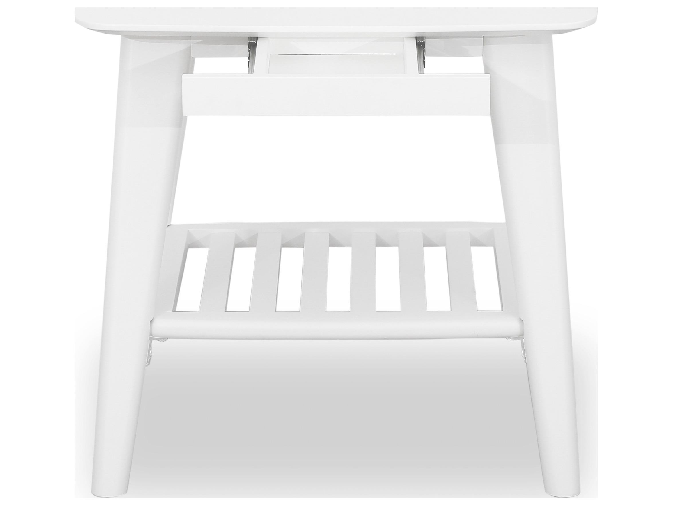 Unique Furniture Sedona 1-Drawer Rubberwood Nightstand