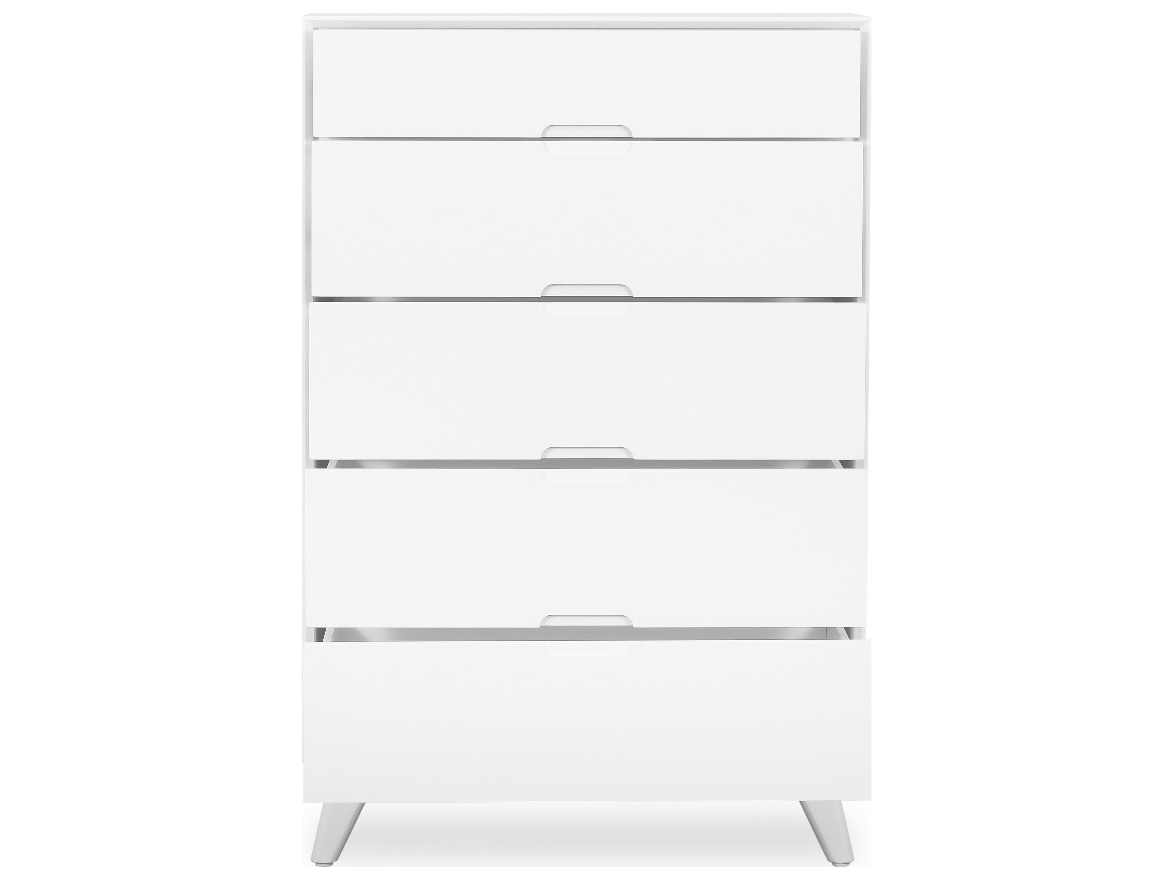 Unique Furniture Sedona 5-Drawers White Rubberwood Accent Chest