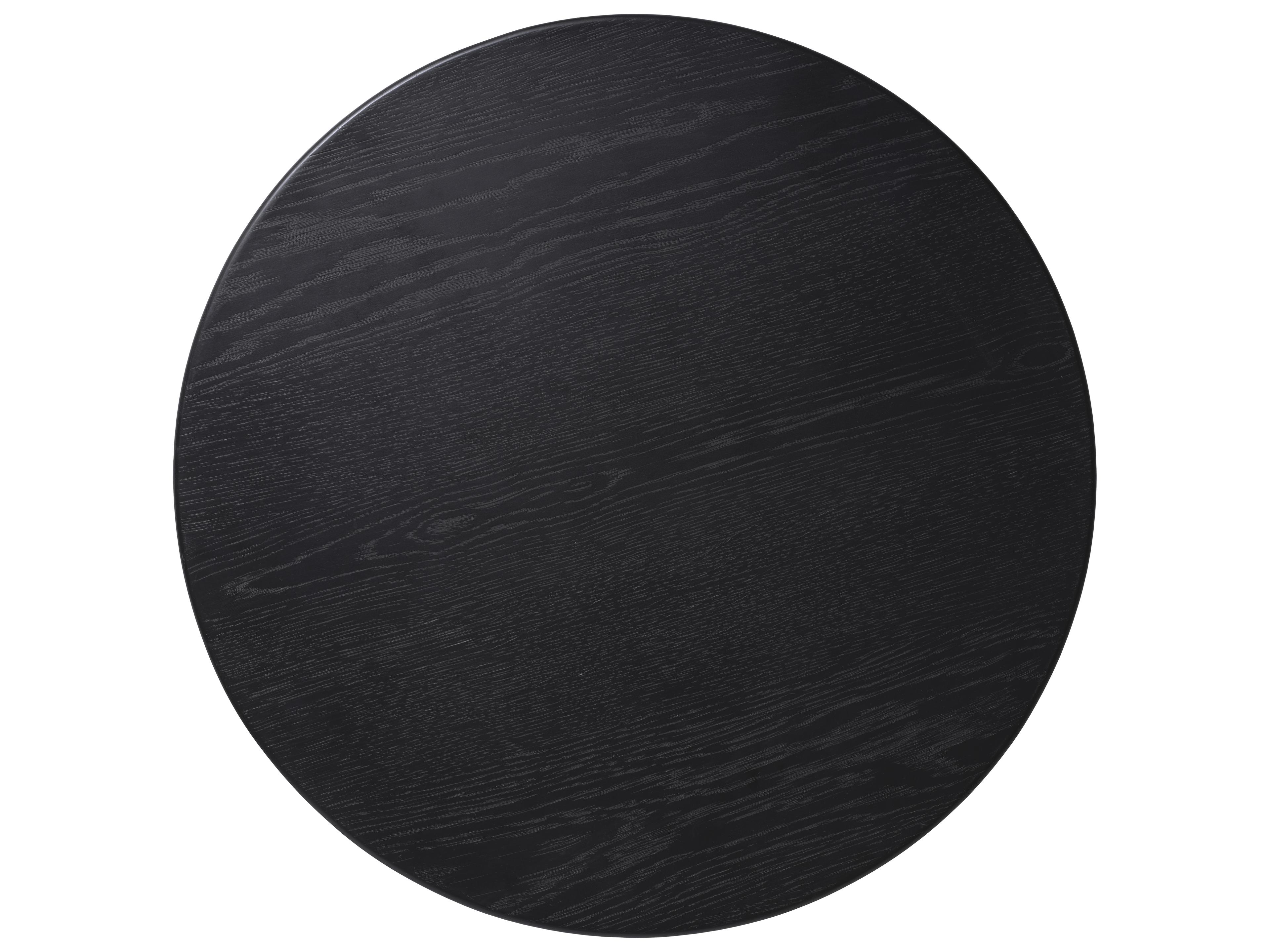 Unique Furniture Siena Round Wood Black Oak Coffee Table