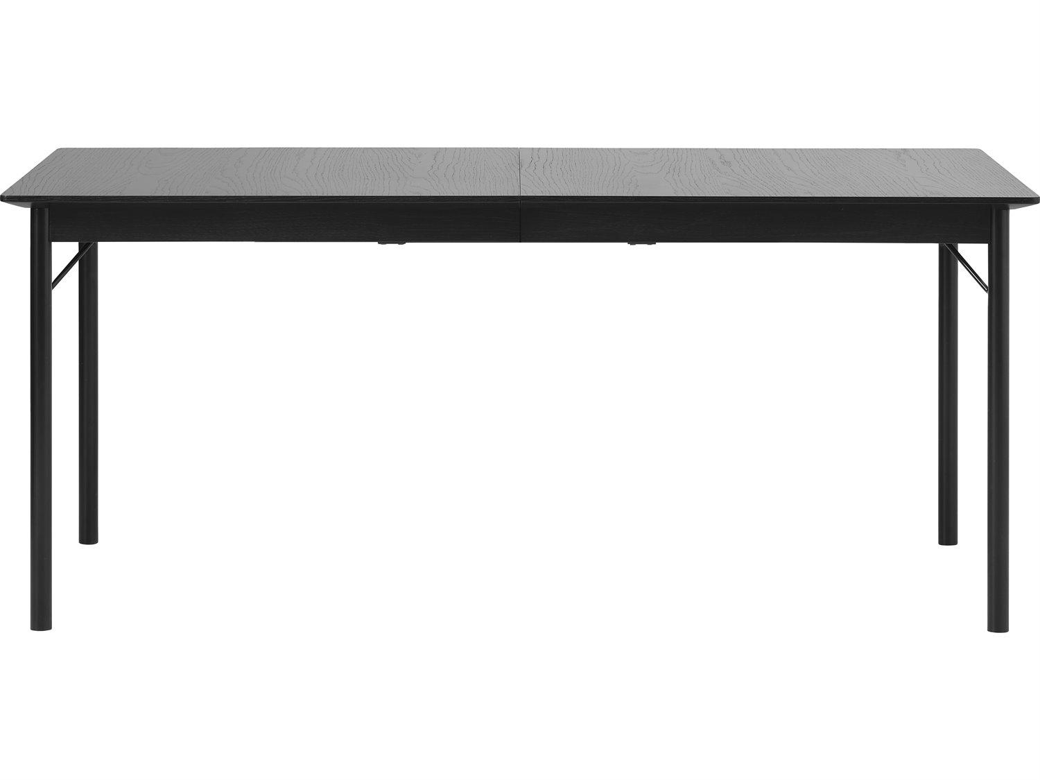 Unique Furniture Siena Savona Rectangular Wood Black Oak Dining Table