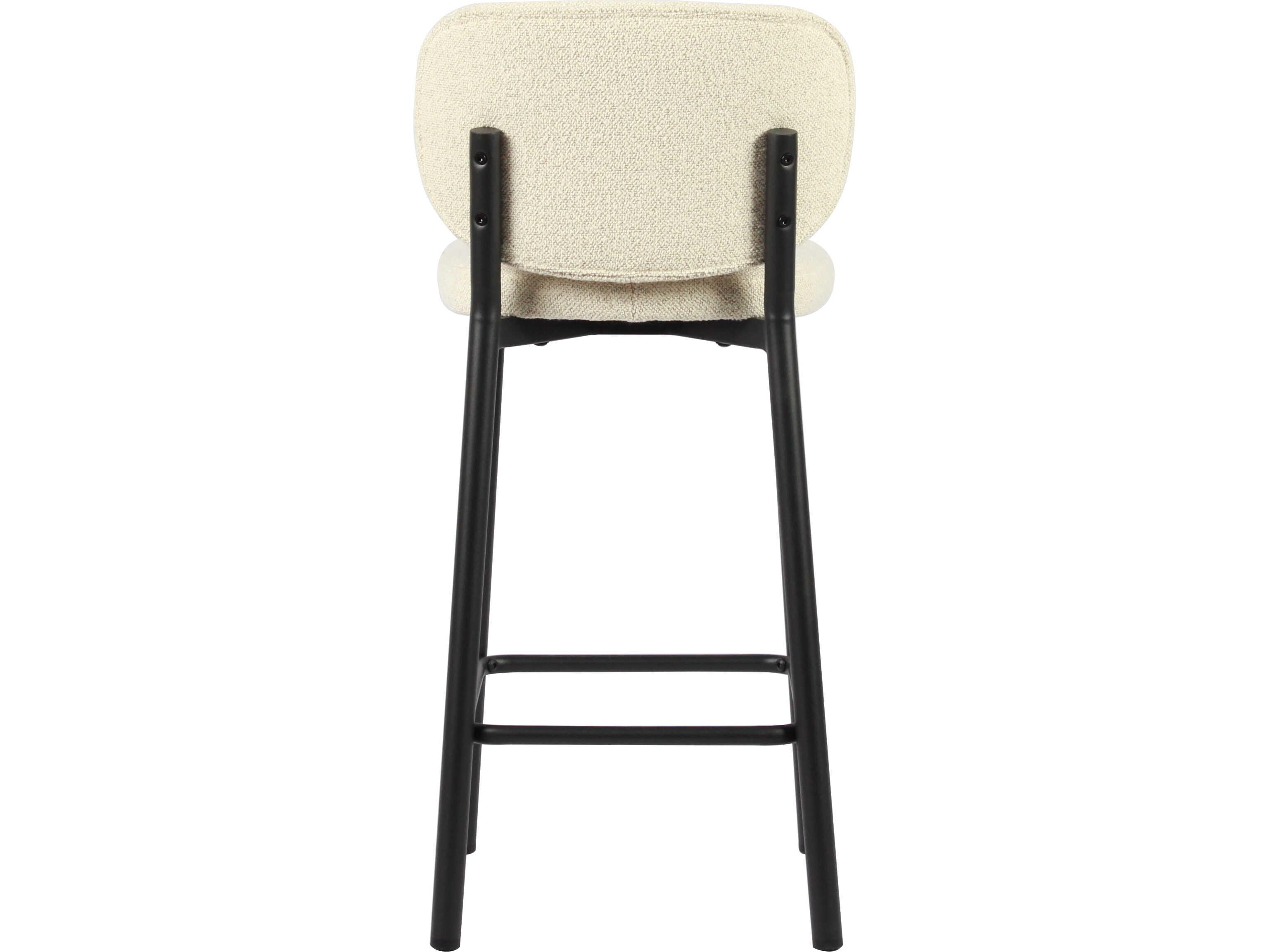 Unique Furniture Chairs Off-White Upholstered Counter Stool Set of 2