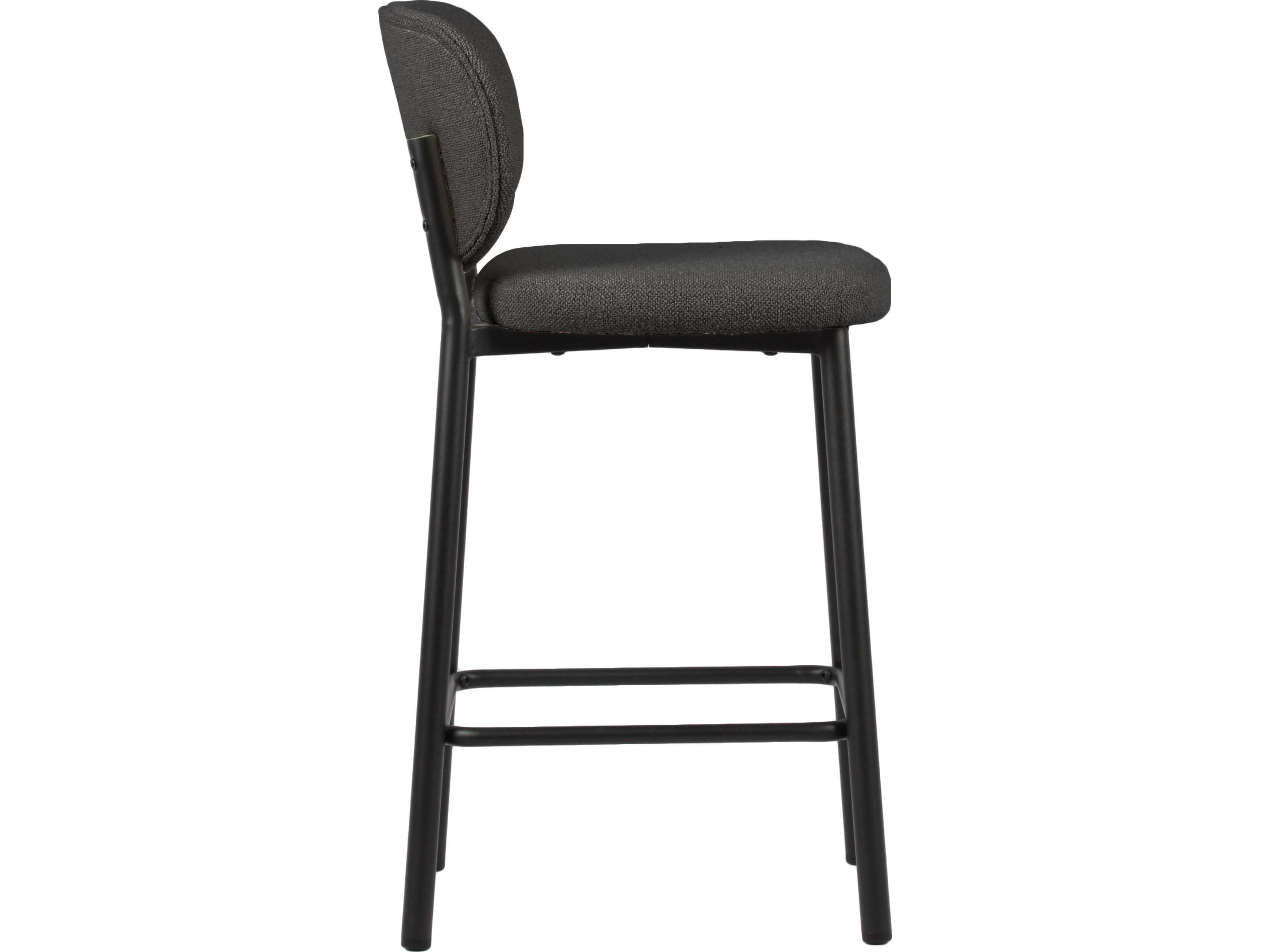 Unique Furniture Chairs Cedar Gray Upholstered Counter Stool Set of 2