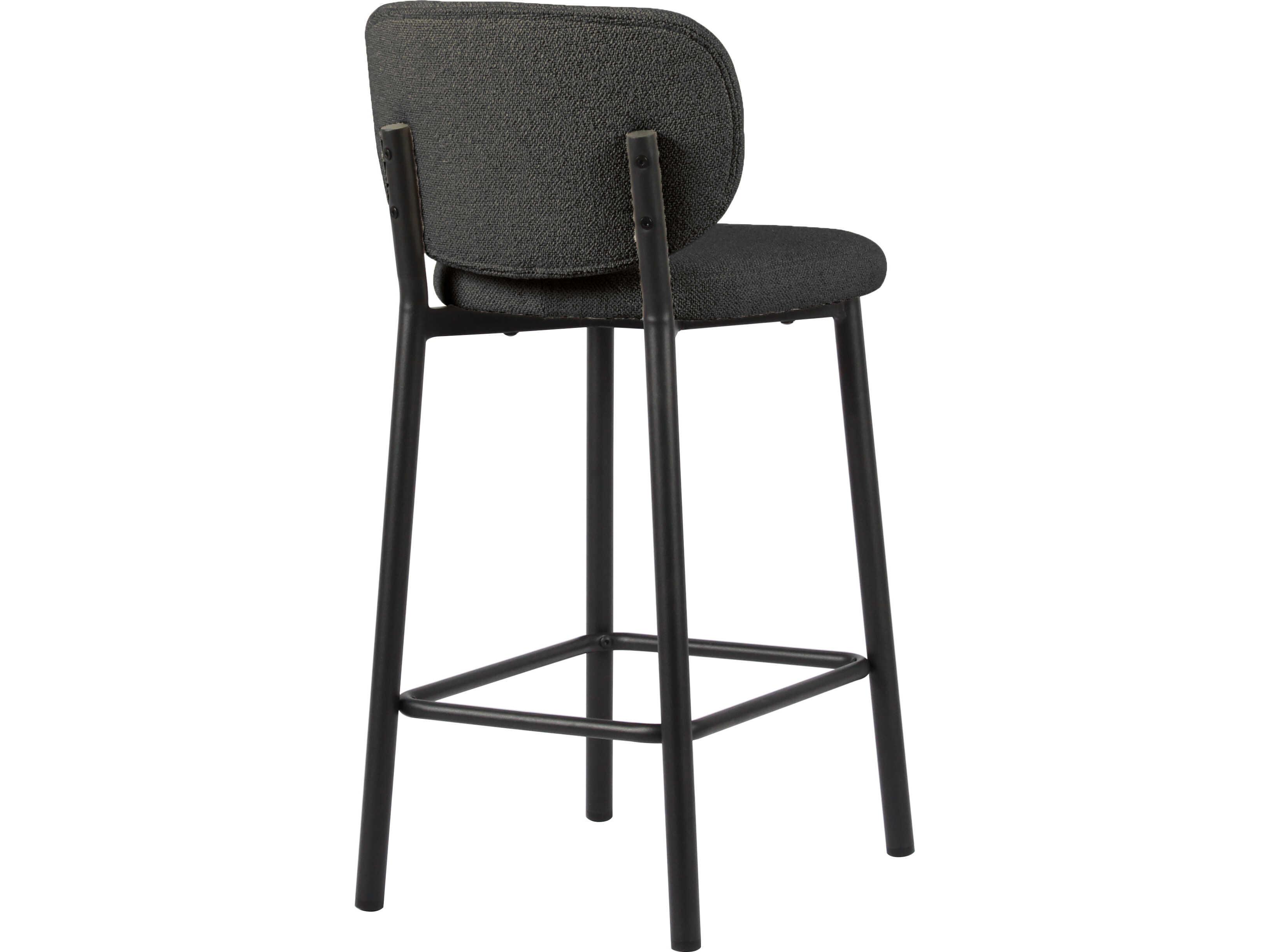 Unique Furniture Chairs Cedar Gray Upholstered Counter Stool Set of 2