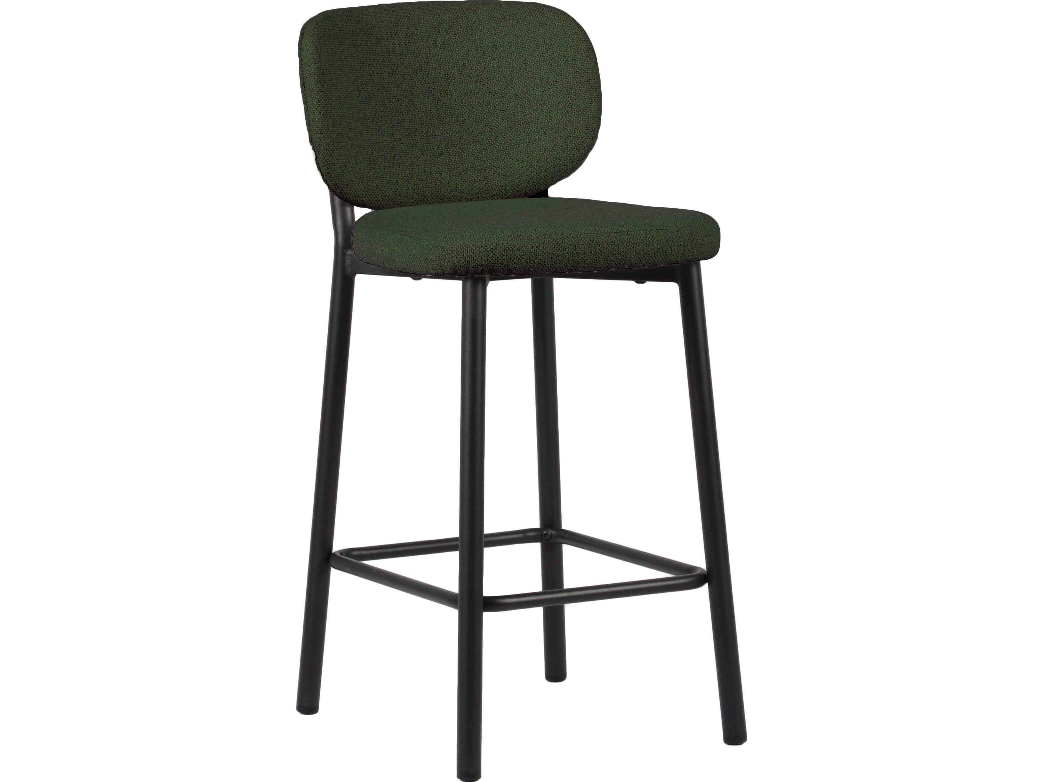 Unique Furniture Chairs Forest Green Upholstered Counter Stool Set of 2
