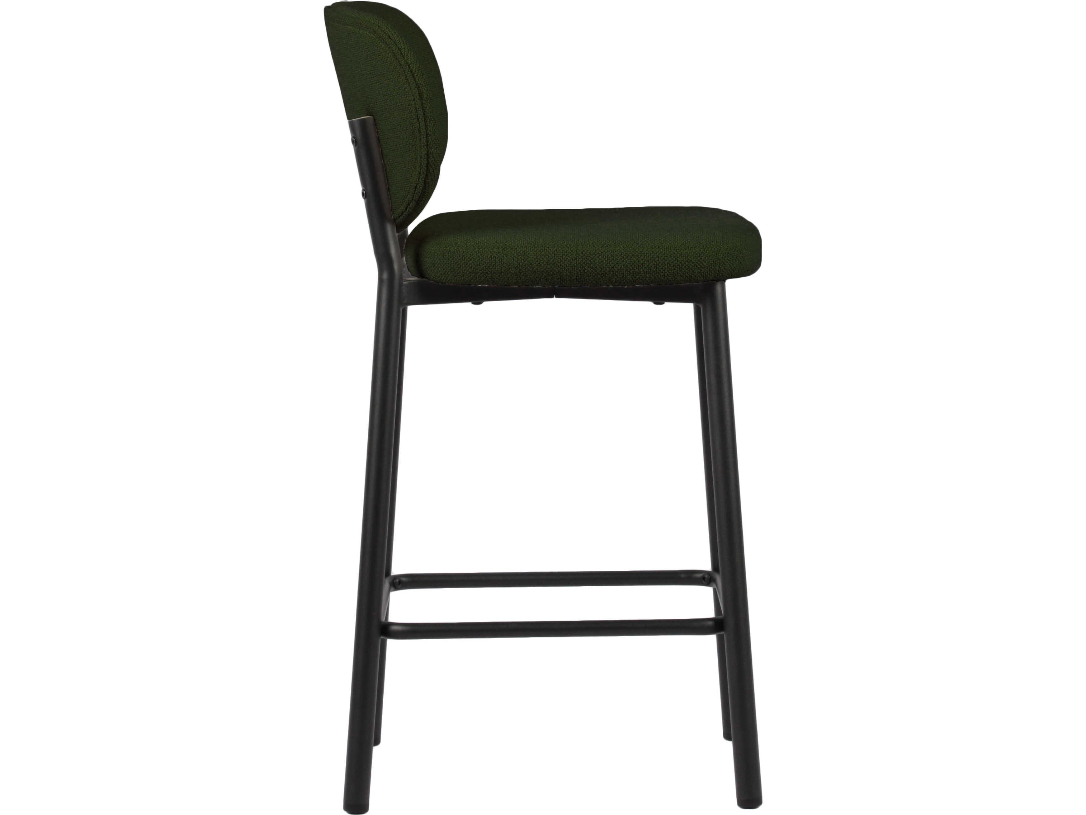 Unique Furniture Chairs Forest Green Upholstered Counter Stool Set of 2