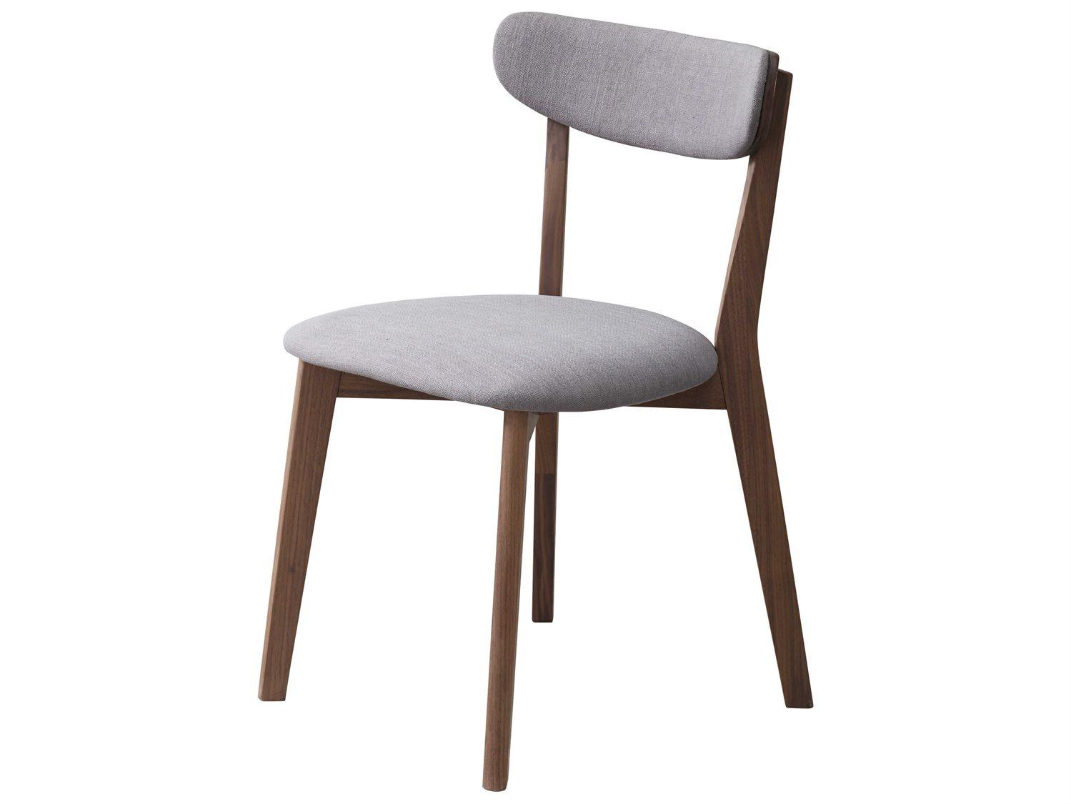 Unique Furniture Tahoe Walnut Wood Brown Upholstered Side Dining Chair