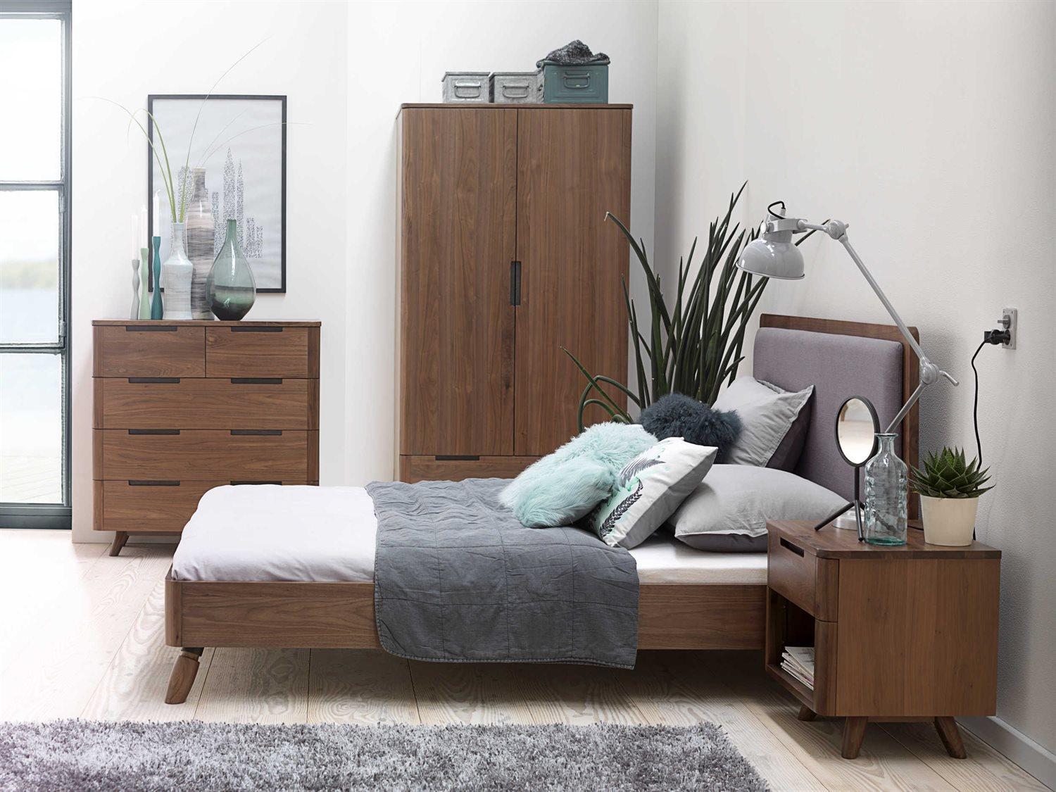 Unique Furniture Tahoe Walnut Brown Wood King Platform Bed