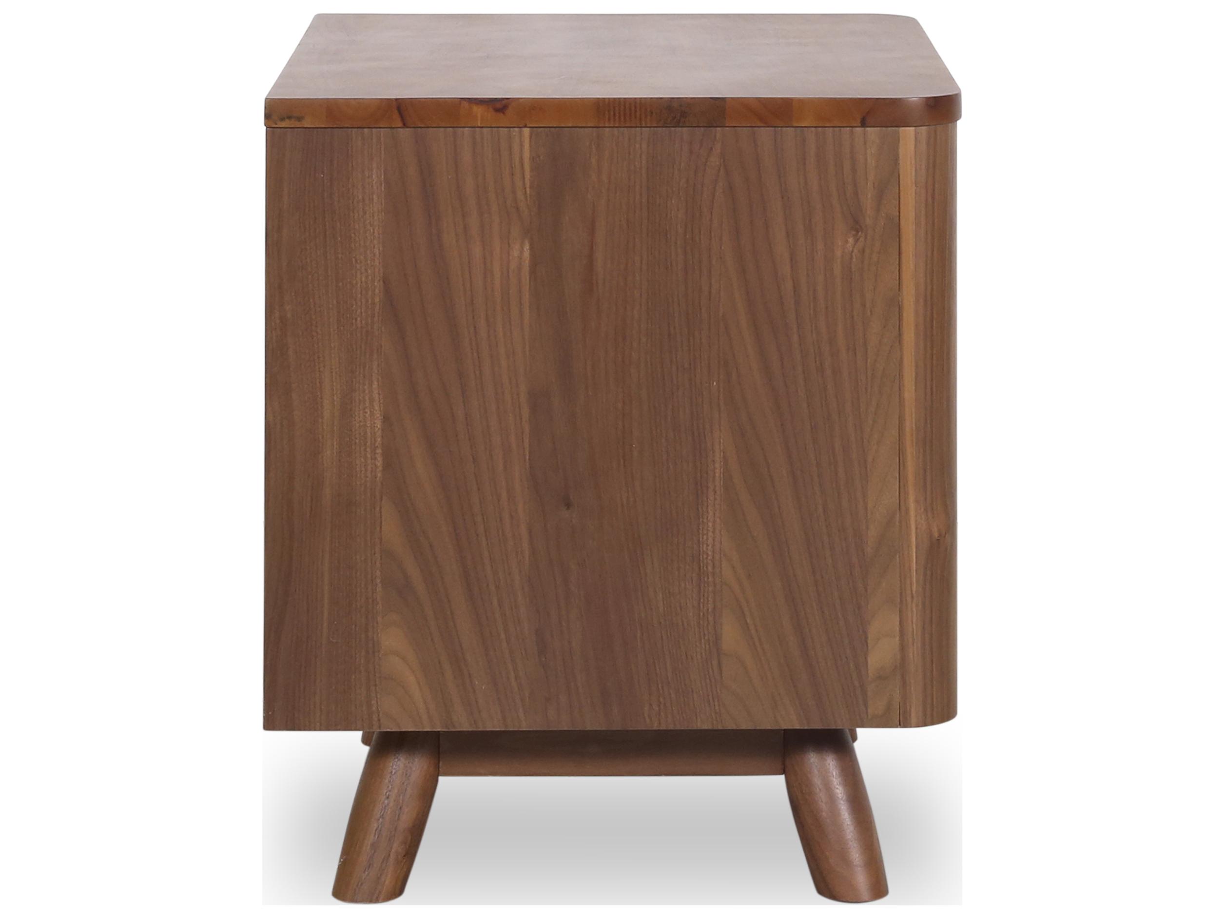 Unique Furniture Tahoe 1-Drawer Brown Walnut Wood Nightstand