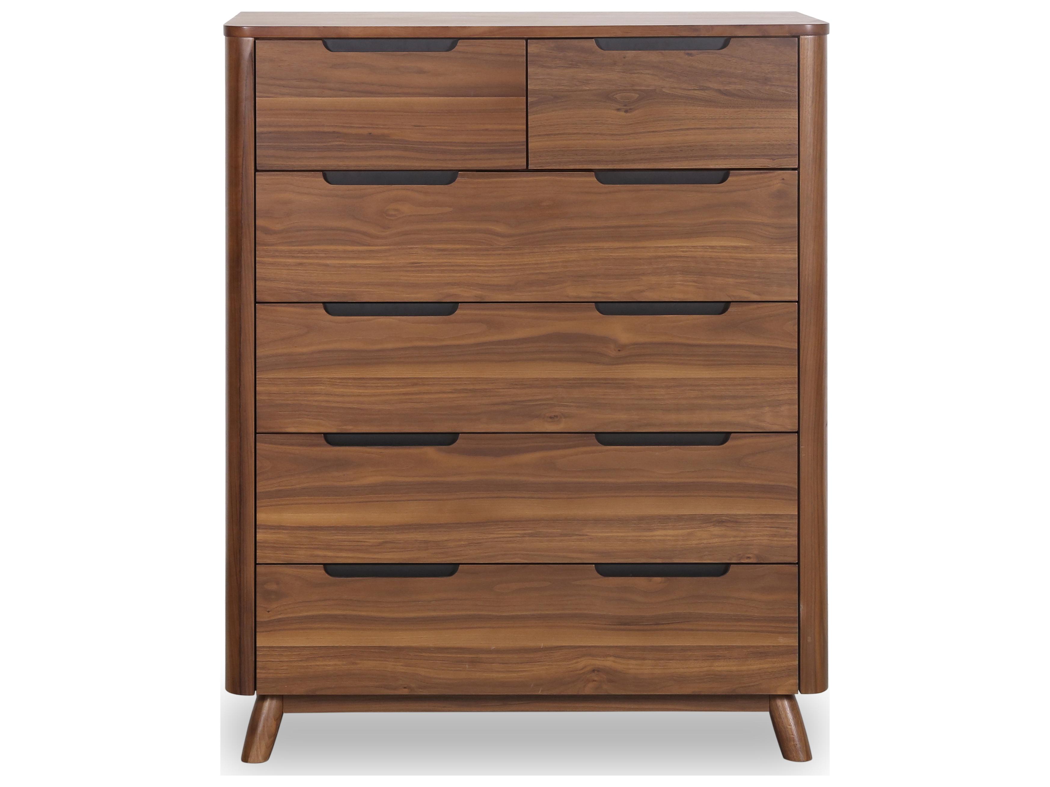 Unique Furniture Tahoe 6-Drawers Walnut Brown Wood Accent Chest